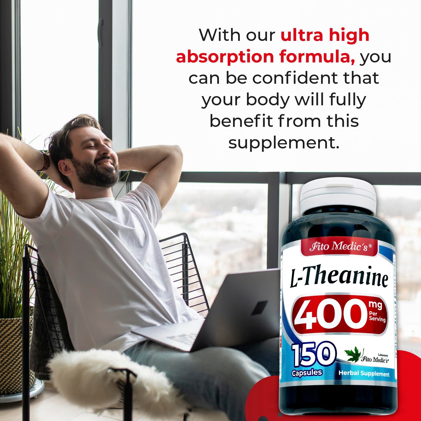 FITO MEDIC'S L-Theanine Capsules 150 Count