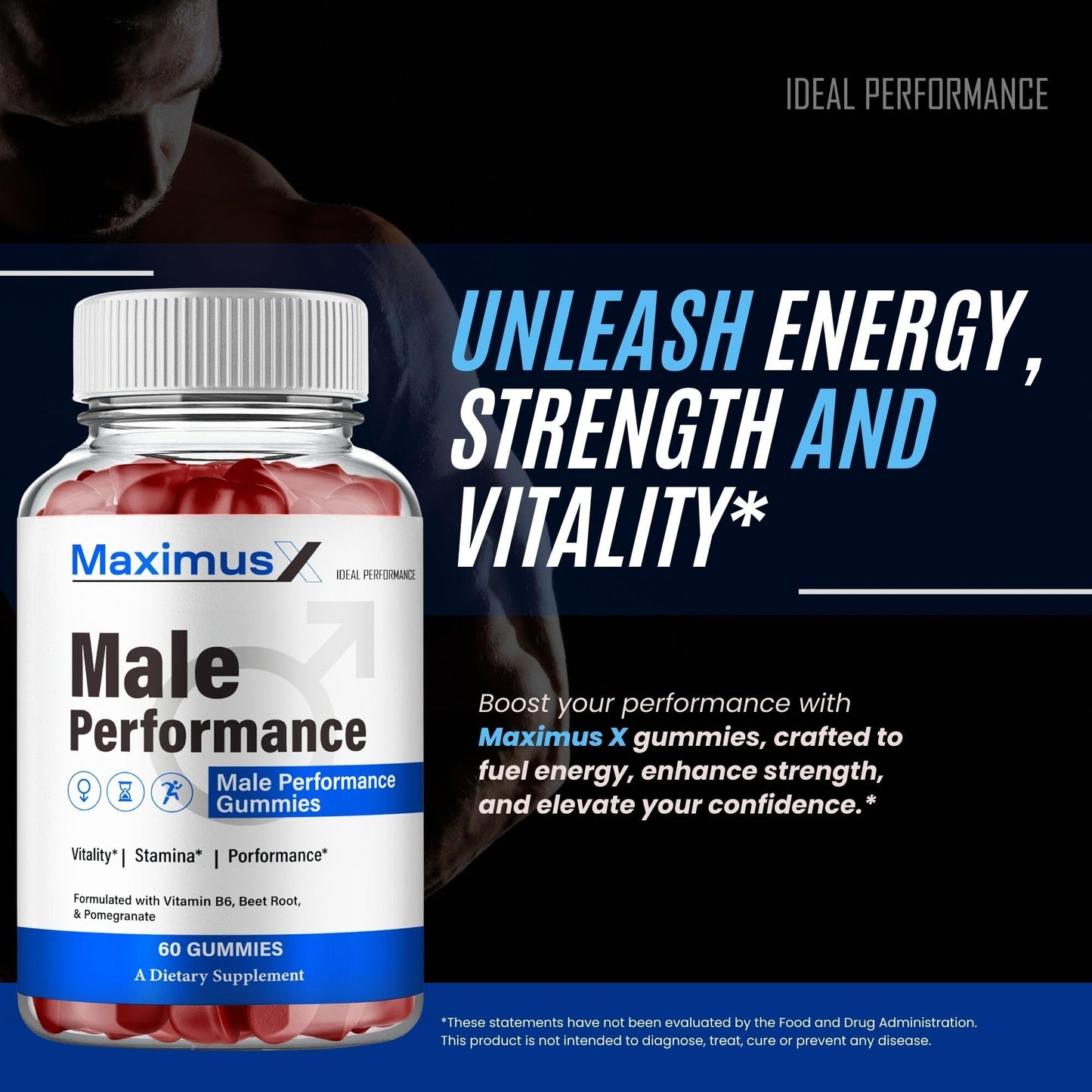 IDEAL PERFORMANCE Maximus X Gummies 120 Count