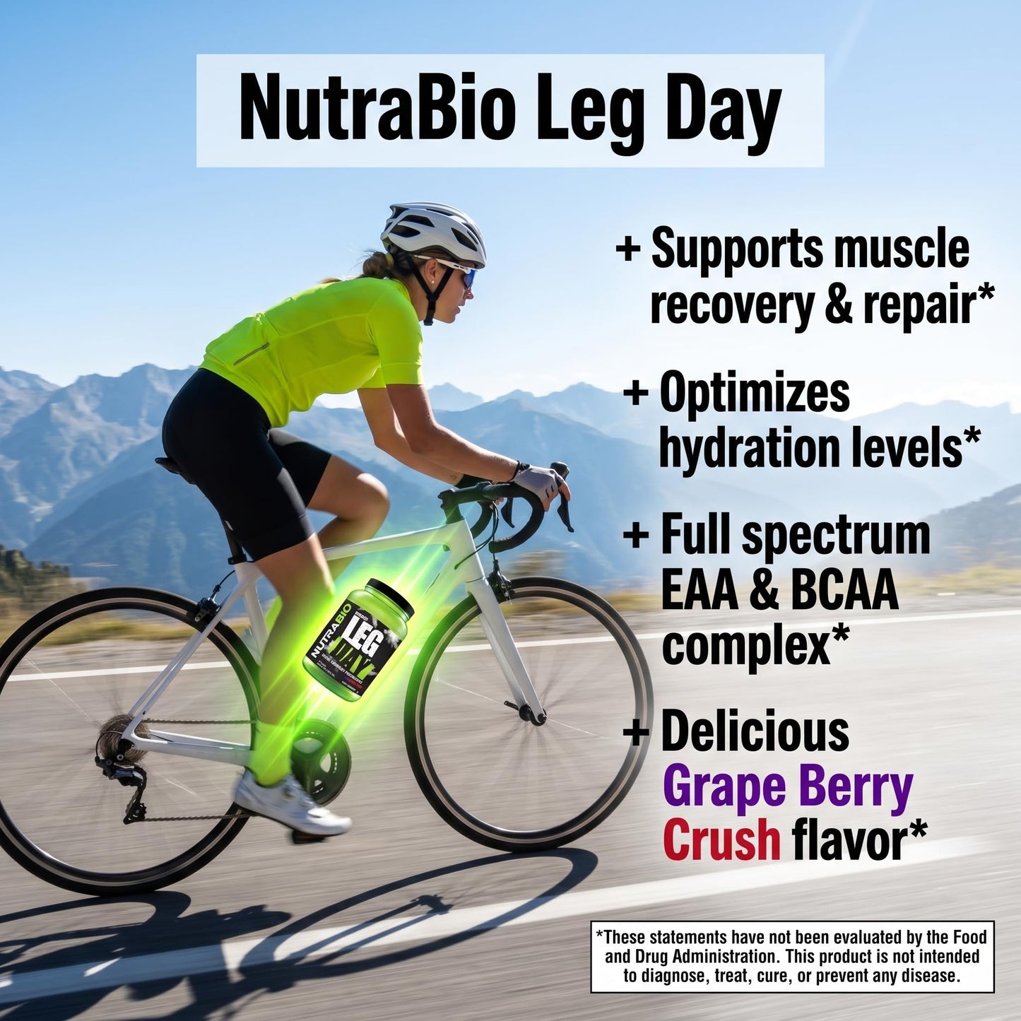 NutraBio Leg Day Intra Workout Powder, 20 Servings