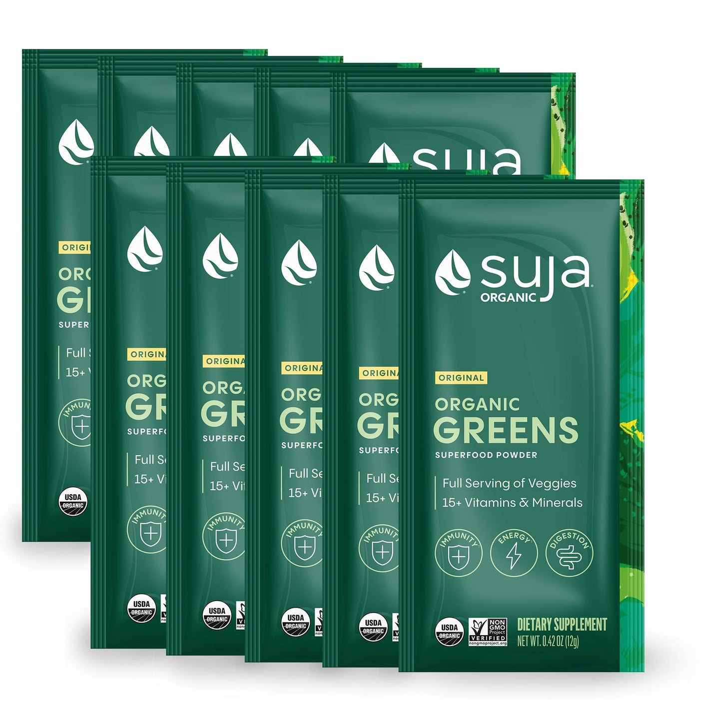 Suja Organic Greens Probiotic Blend, Spirulina Powder, 4.2 oz