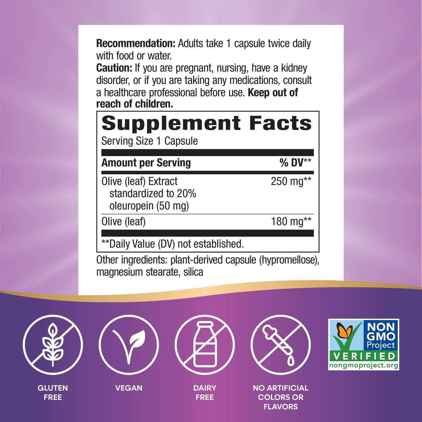 Nature's Way Olive Leaf Premium Extract Capsules 60