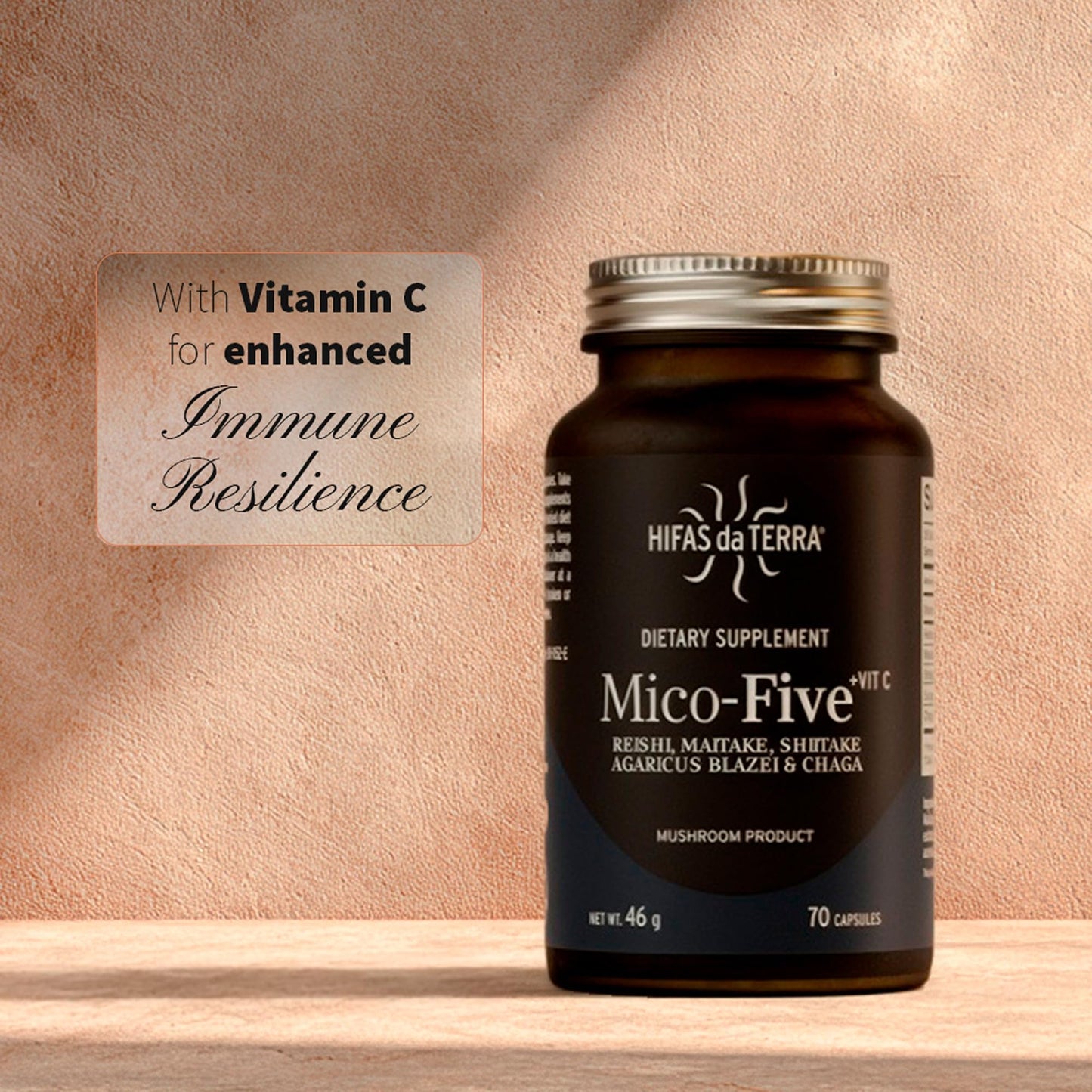 HIFAS DA TERRA Mico-Five Mushroom Complex Capsules, 70 Count