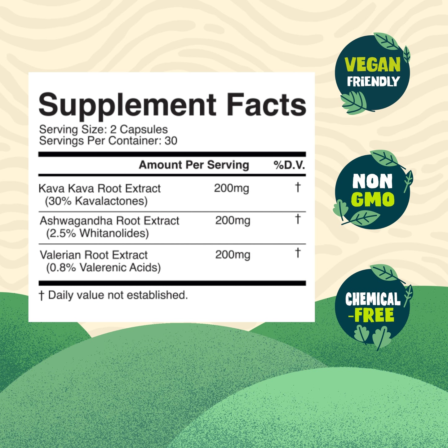 Bula Natural Living Kava Kava Capsules, 60 Count