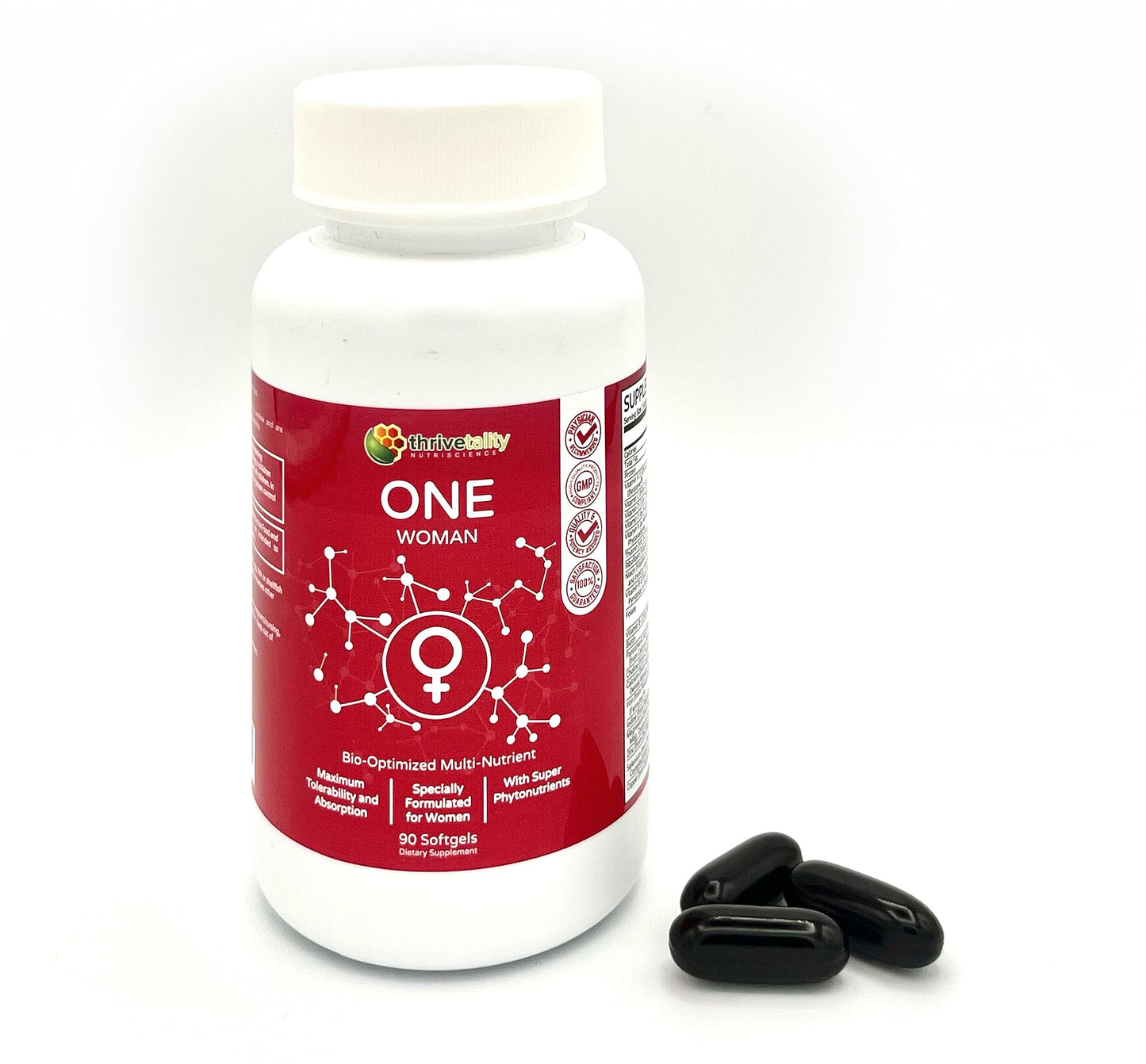 Thrivetality Nutriscience ONE Woman Bio-Optimized Multi-Nutrient Softgel, 90 Count