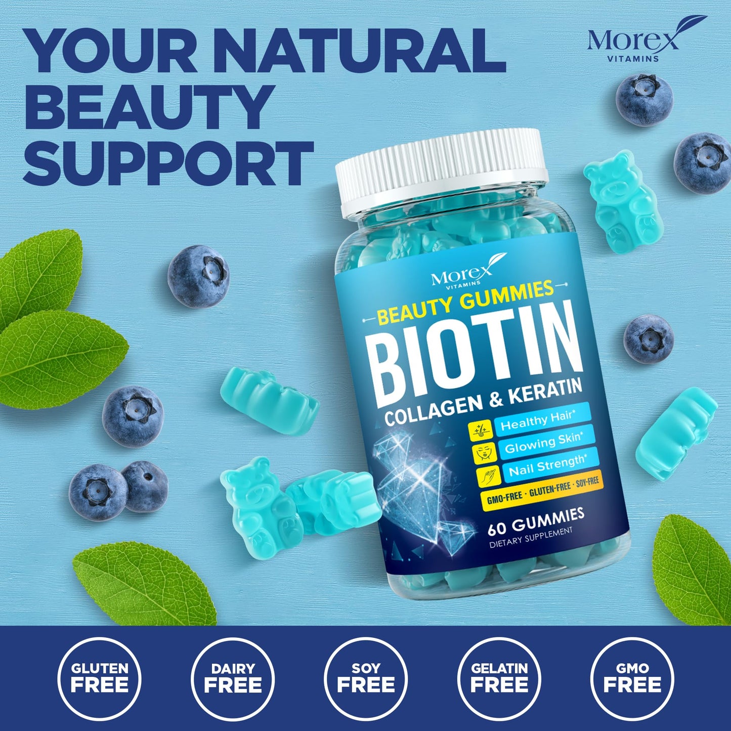 MOREX VITAMINS Biotin Gummies 60 Gummies