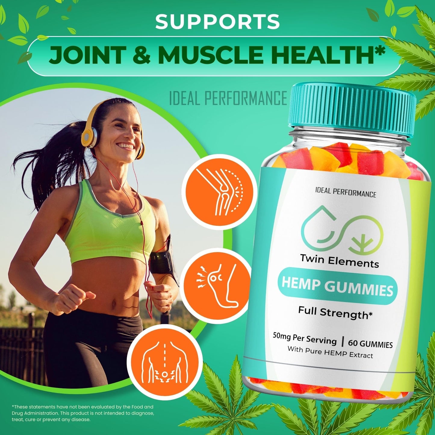 IDEAL PERFORMANCE Twin Elements Gummies 120 Count