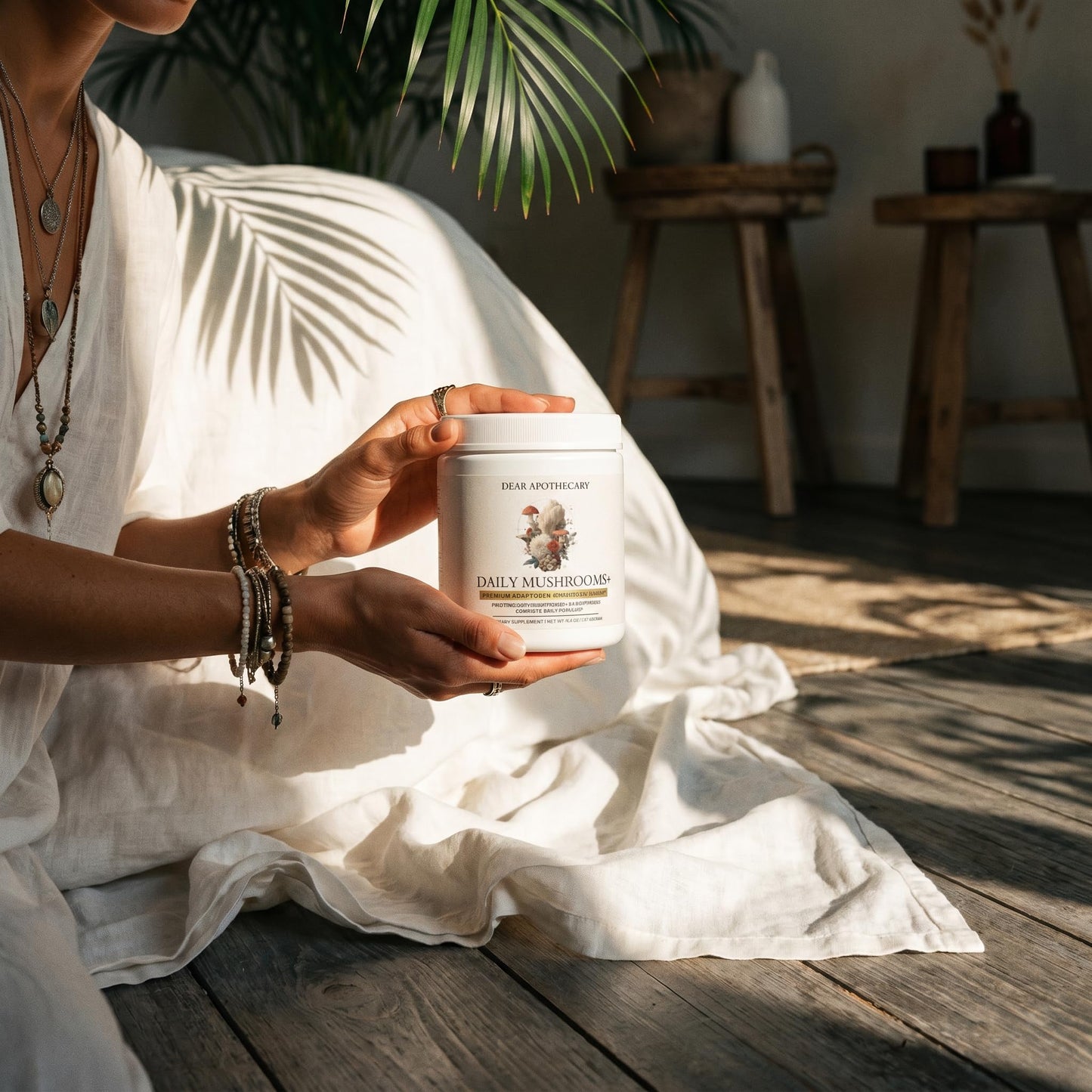 Dear Apothecary Daily Mushrooms+ Organic Mushroom Powder 4.2 Ounce