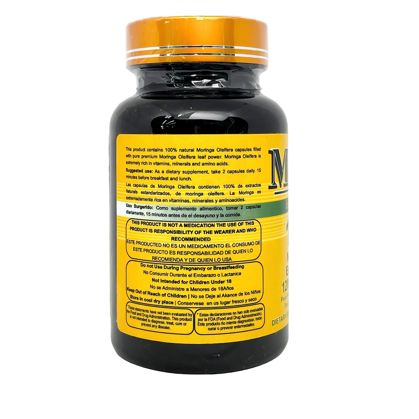 Productos El Colibri Moringa 100% Natural Extract 1000mg Capsules 120 Count