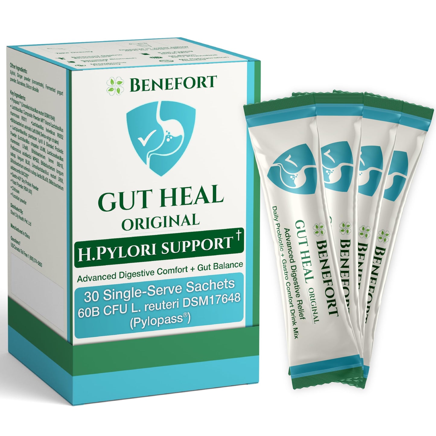 Benefort Gut Heal Advanced Digestive Probiotic Powder 30 Daily Sachets