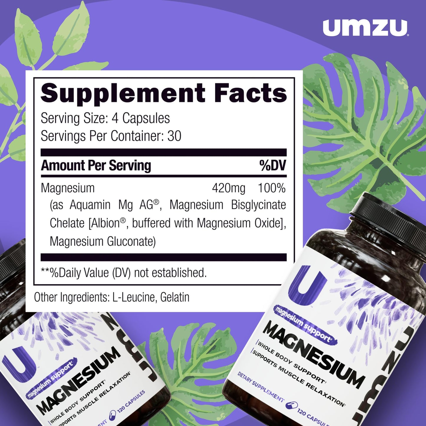 UMZU Daily Magnesium Complex Capsules 120 Capsules