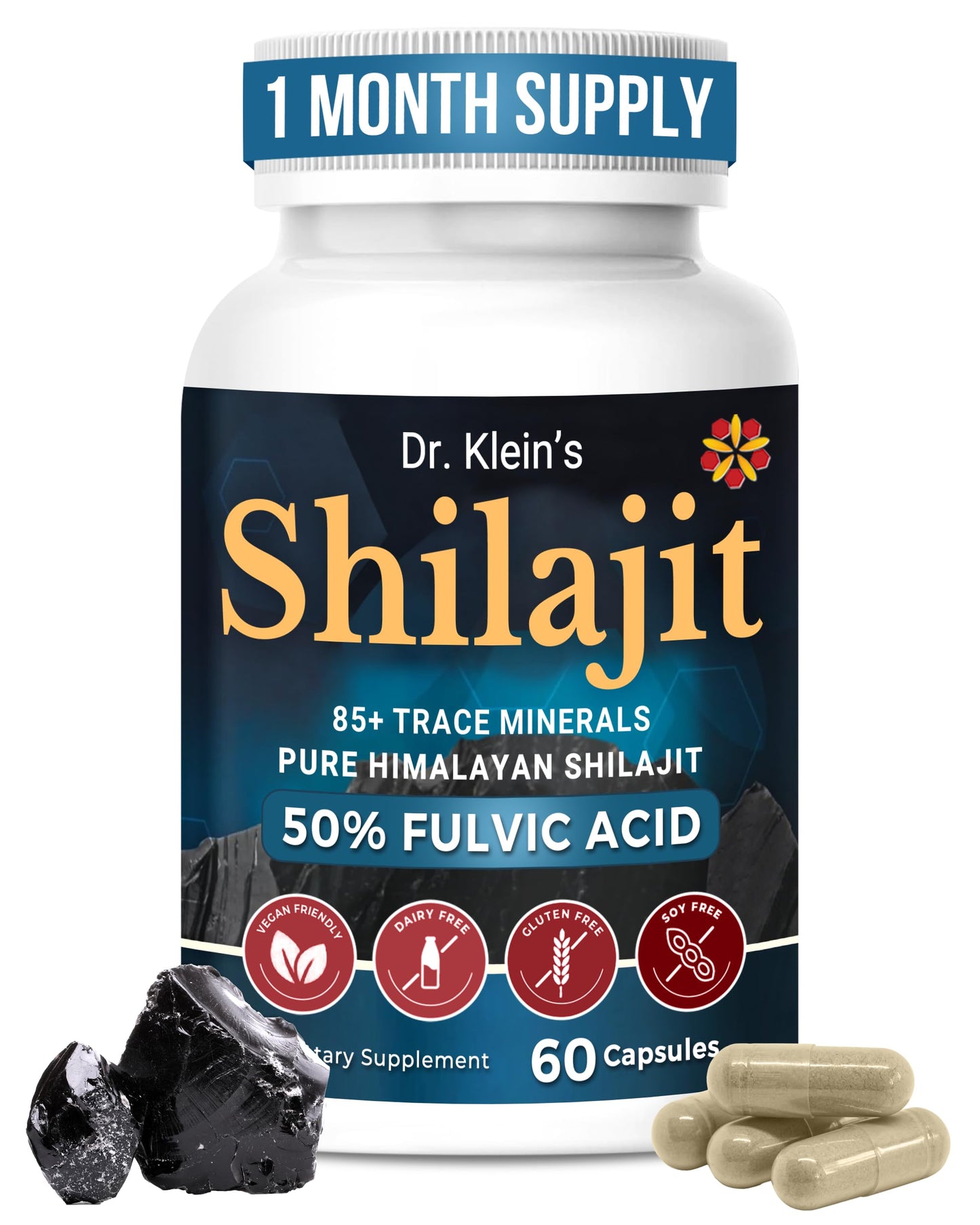 Rhoziva Shilajit Capsules 60 Count