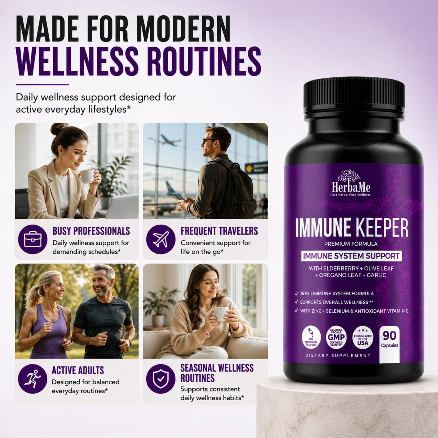 HerbaMe Immune Support Capsules 90