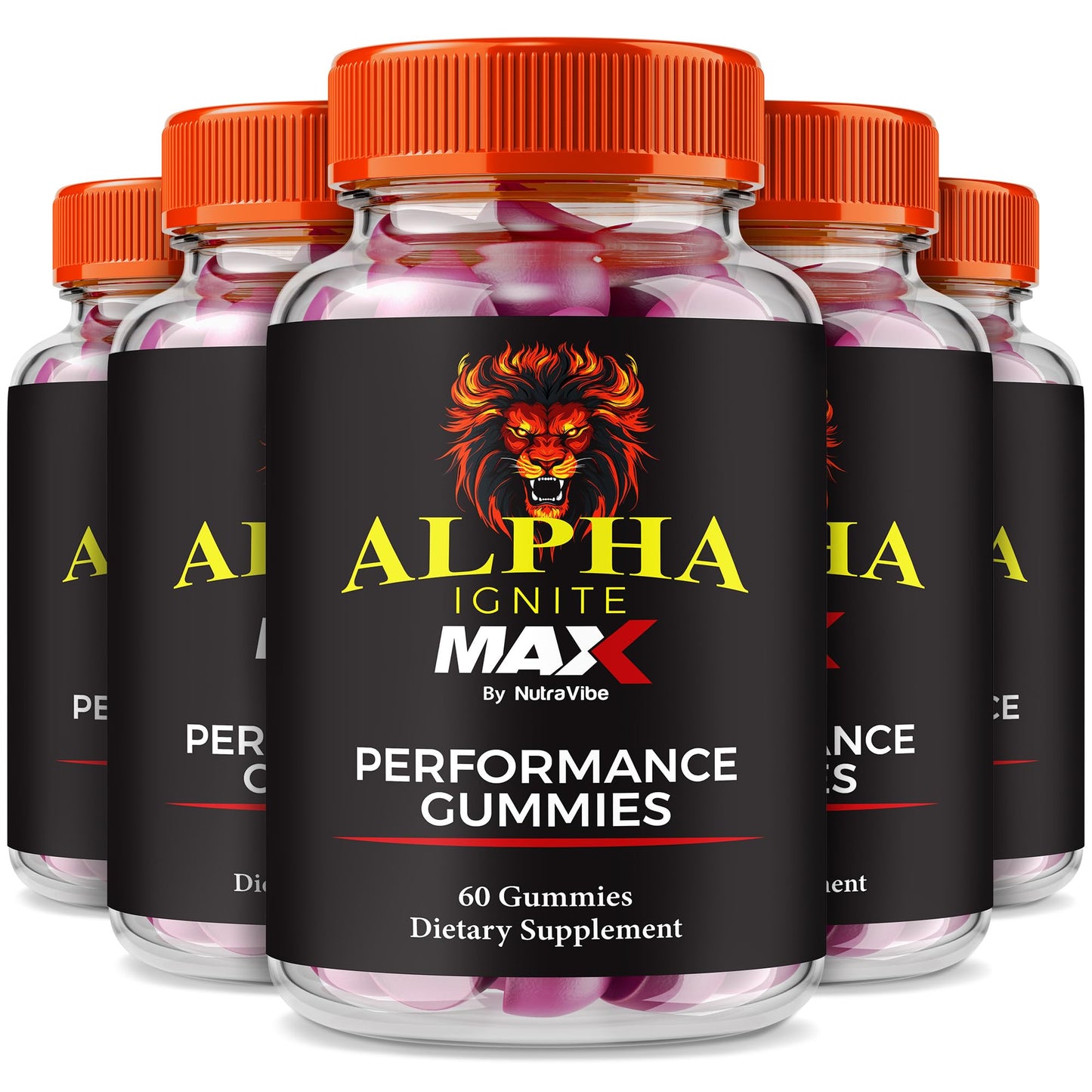 NutraVibe Alpha Ignite Max Gummies for Men, 300 Gummies