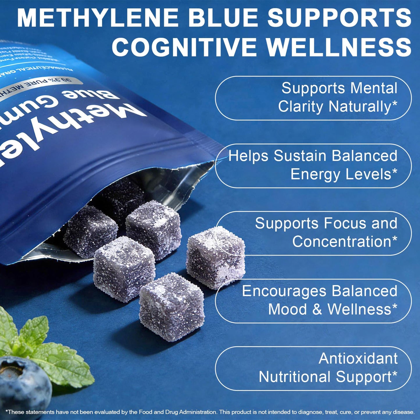 YEMFGQOE Methylene Blue Gummies 30 Count