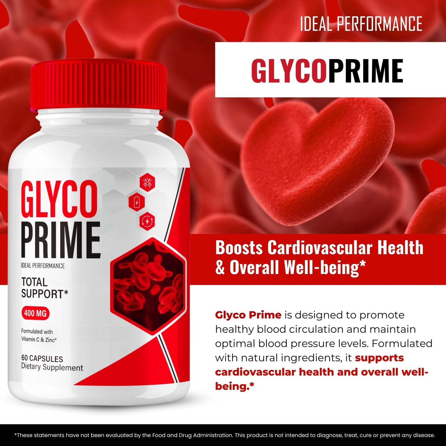 IDEAL PERFORMANCE Glyco Prime Advanced Blood Formula Capsules 300