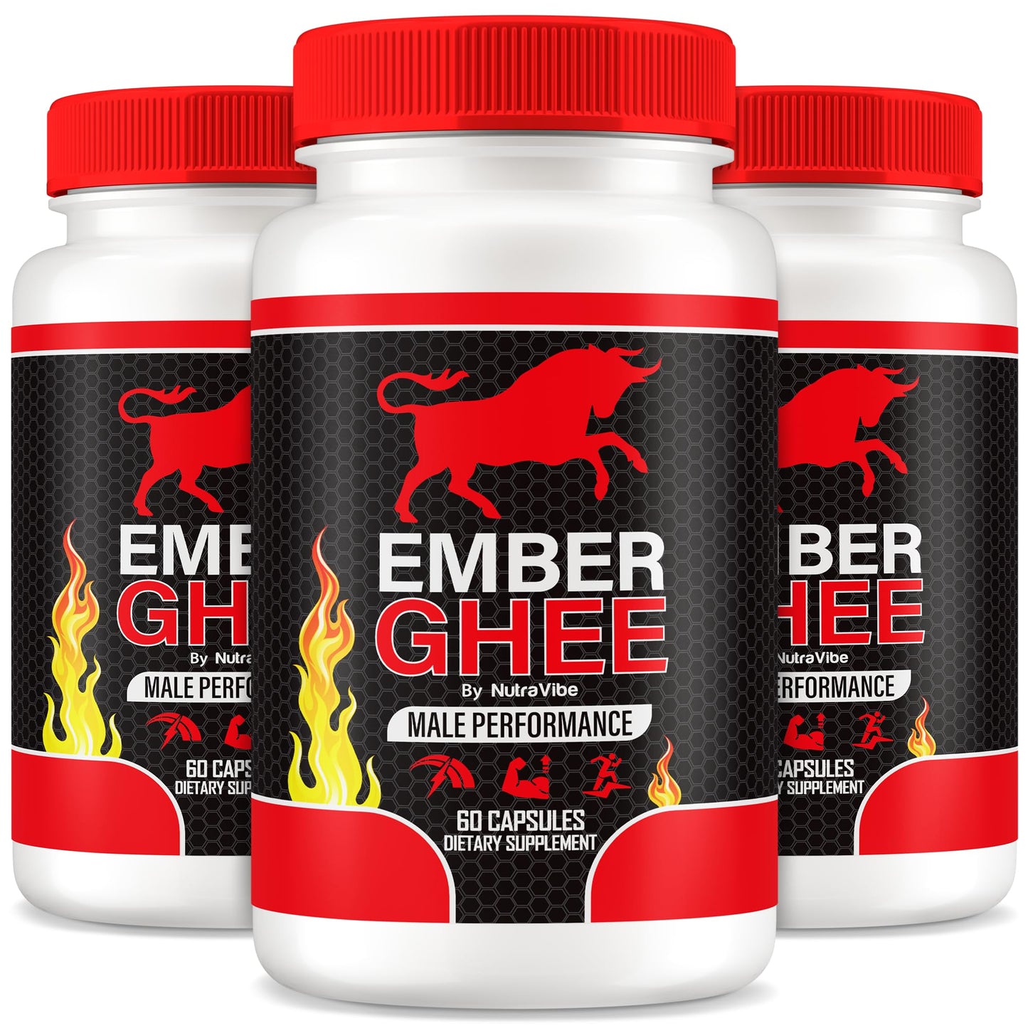 NutraVibe Ember Ghee Pills for Men 180 Capsules