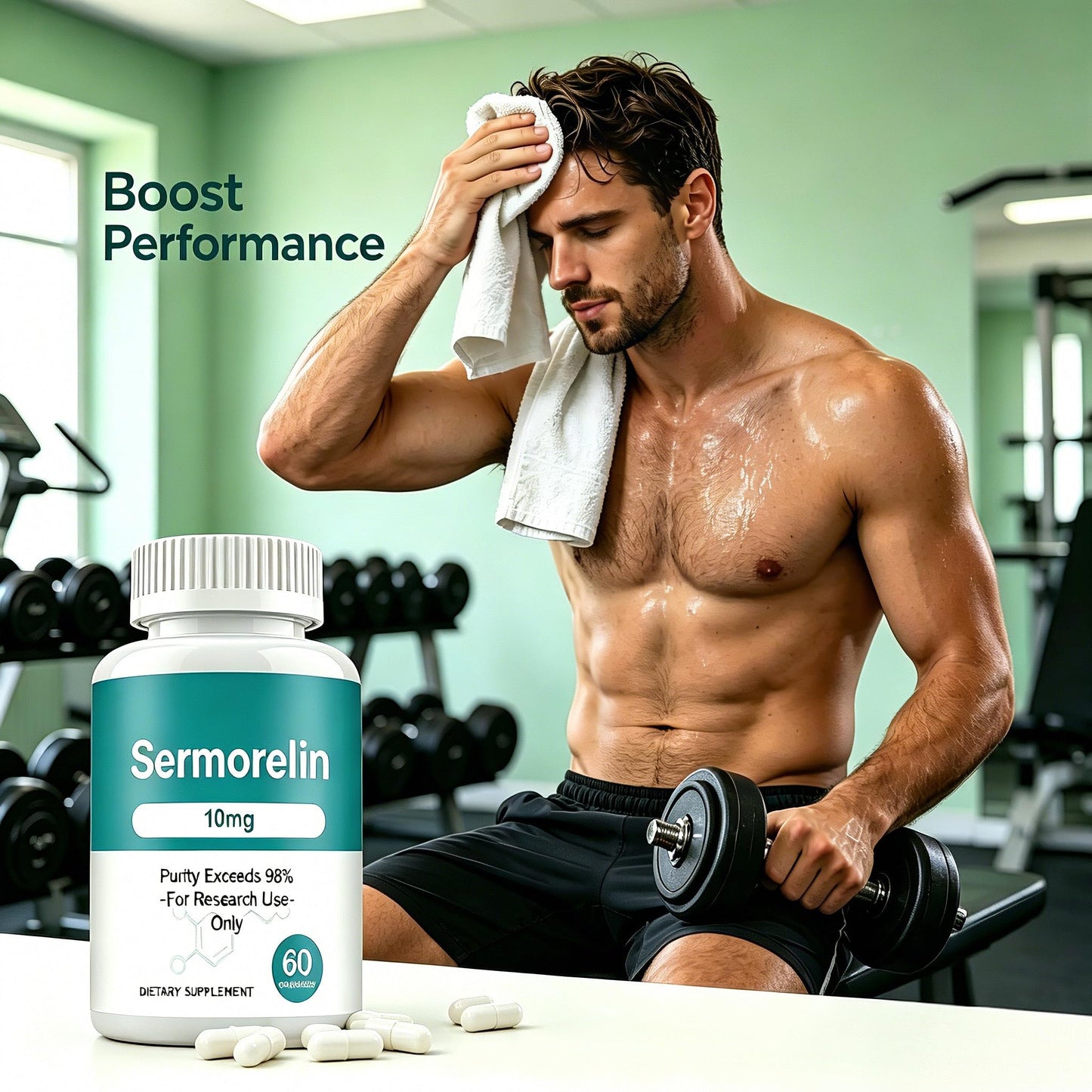 LongVt Sermorelin Research Peptide Capsule, 60 Count