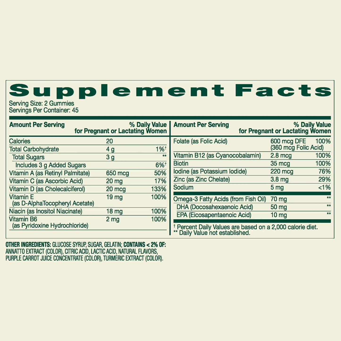 LightSpring Prenatal Multivitamin Gummies, 90 Count
