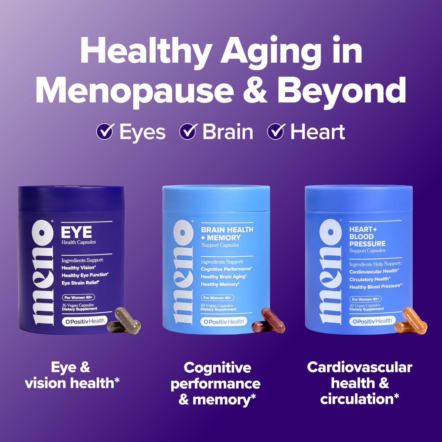 O Positiv MENO Eye Health Capsules 30 Count