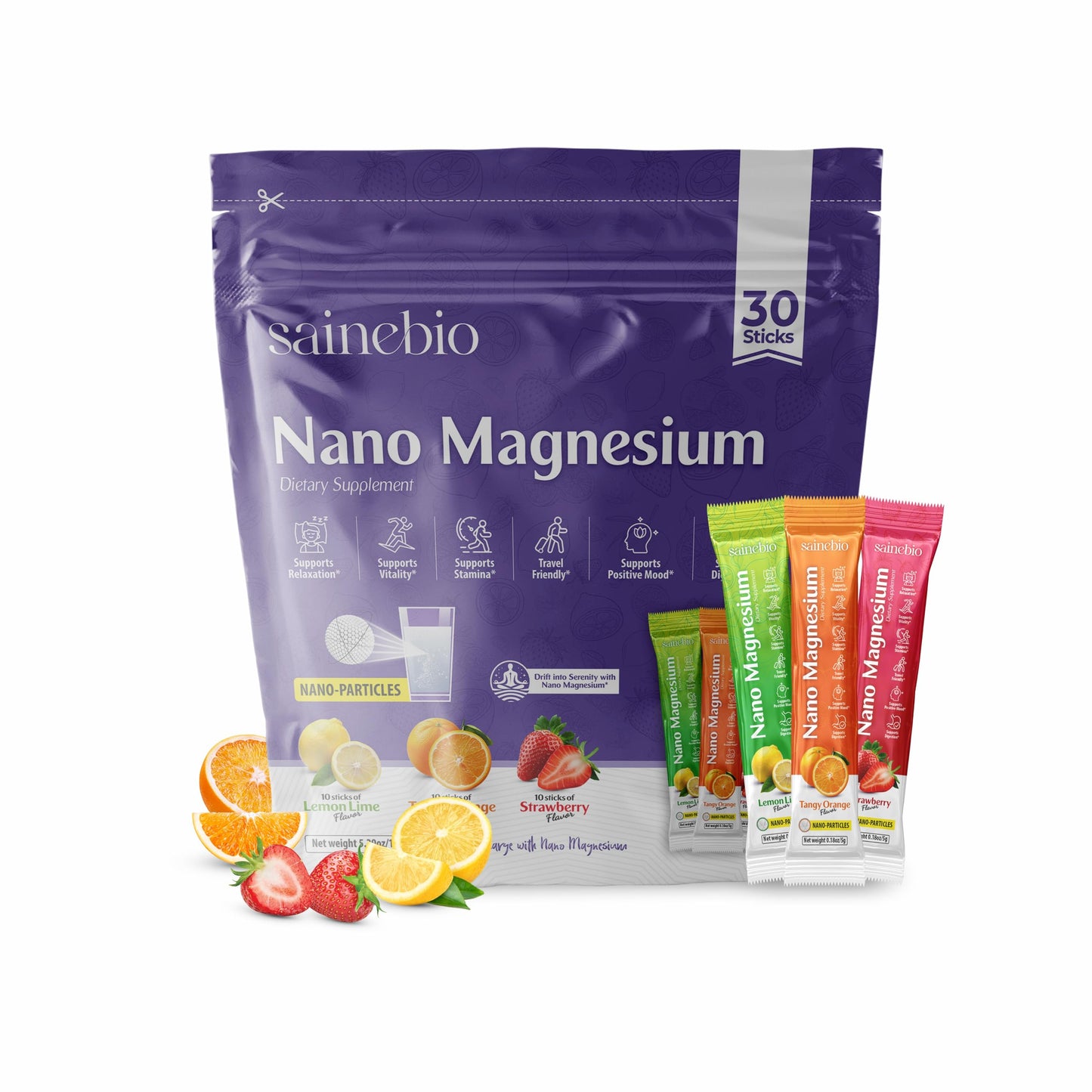 SAINEBIO Nano Magnesium Powder Mix Flavour 5.29 oz
