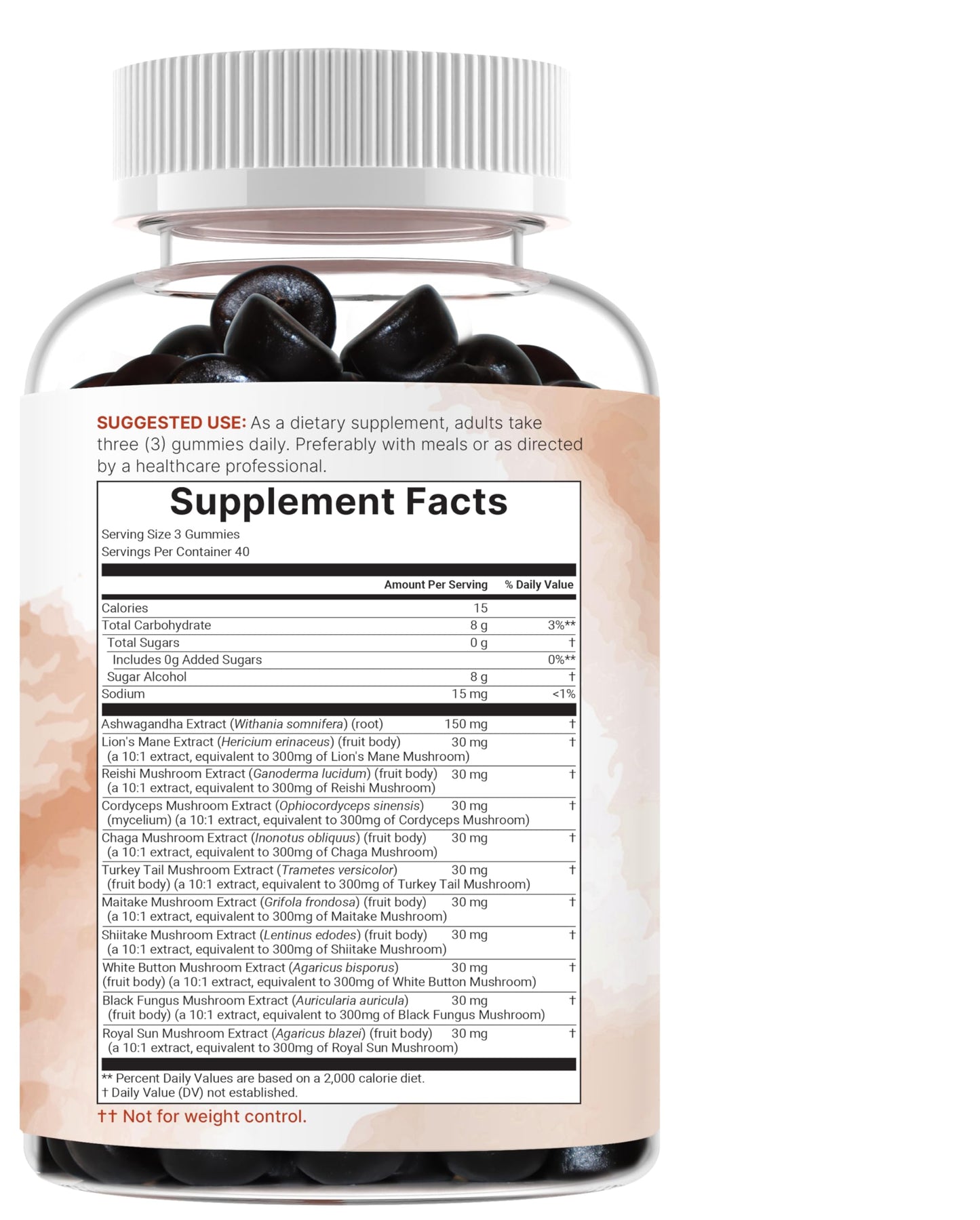 Micro Ingredients Mega Mushroom Gummies 120 Count