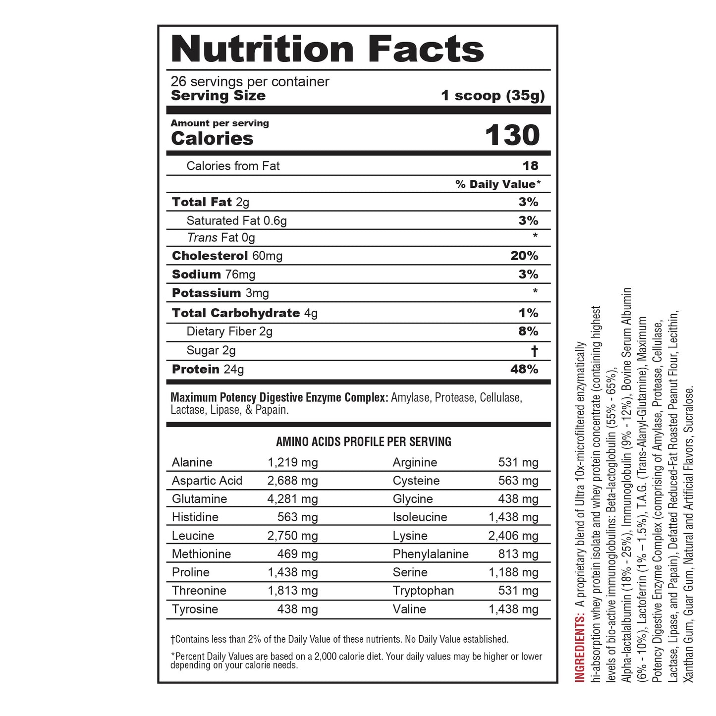 Metabolic Nutrition Protizyme 100% Whey Protein Powder Butter Pecan Cookie 32 oz
