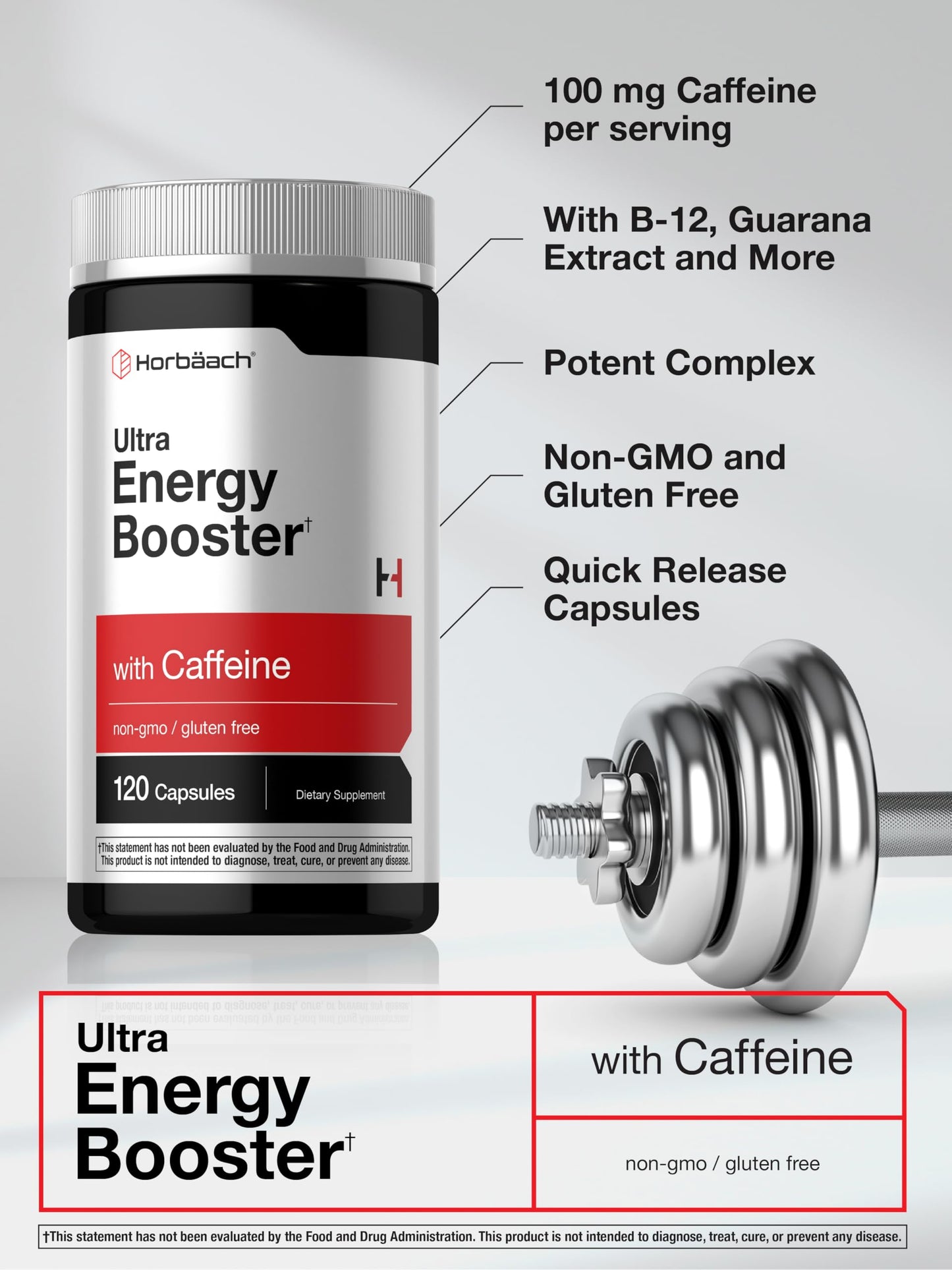 Horbäach Energy Supplement 120 Capsules