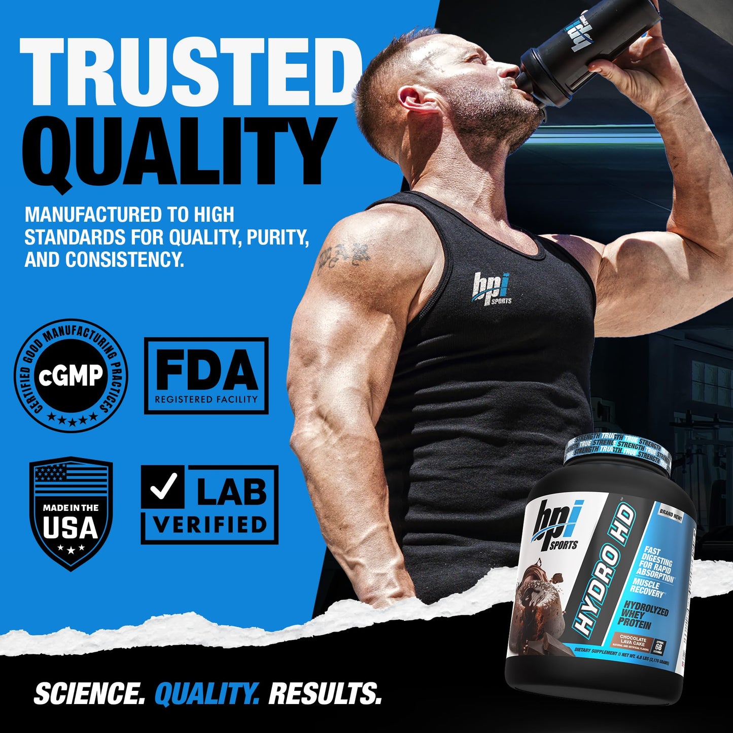BPI Sports Hydro HD Whey Protein Powder, 68 Servings