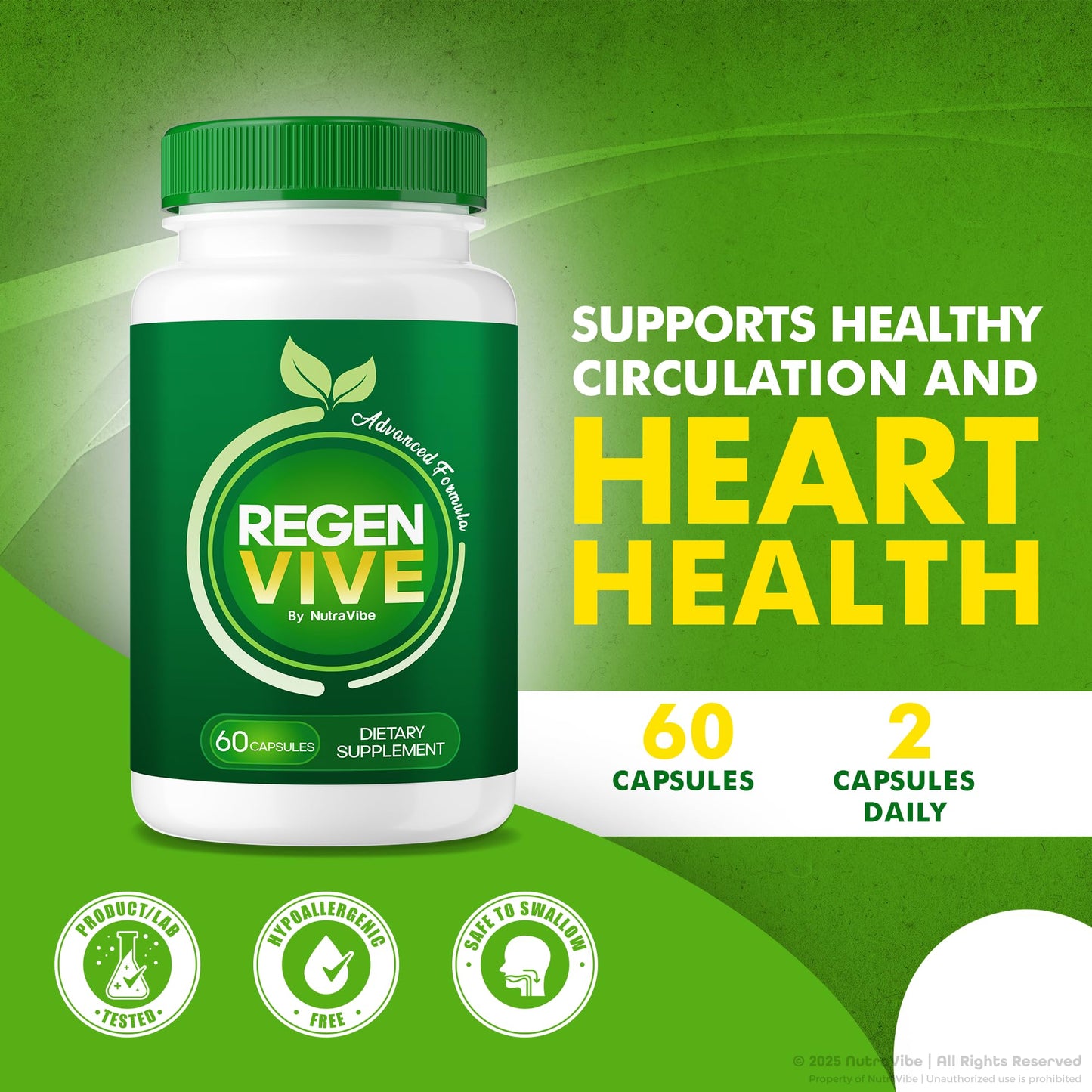 NutraVibe Regenvive Original RegenVive Formula, 180 Capsules