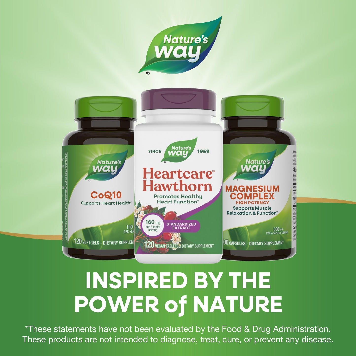Nature's Way HeartCare Hawthorn Tablets, Standardized Extract, 120 Tablets