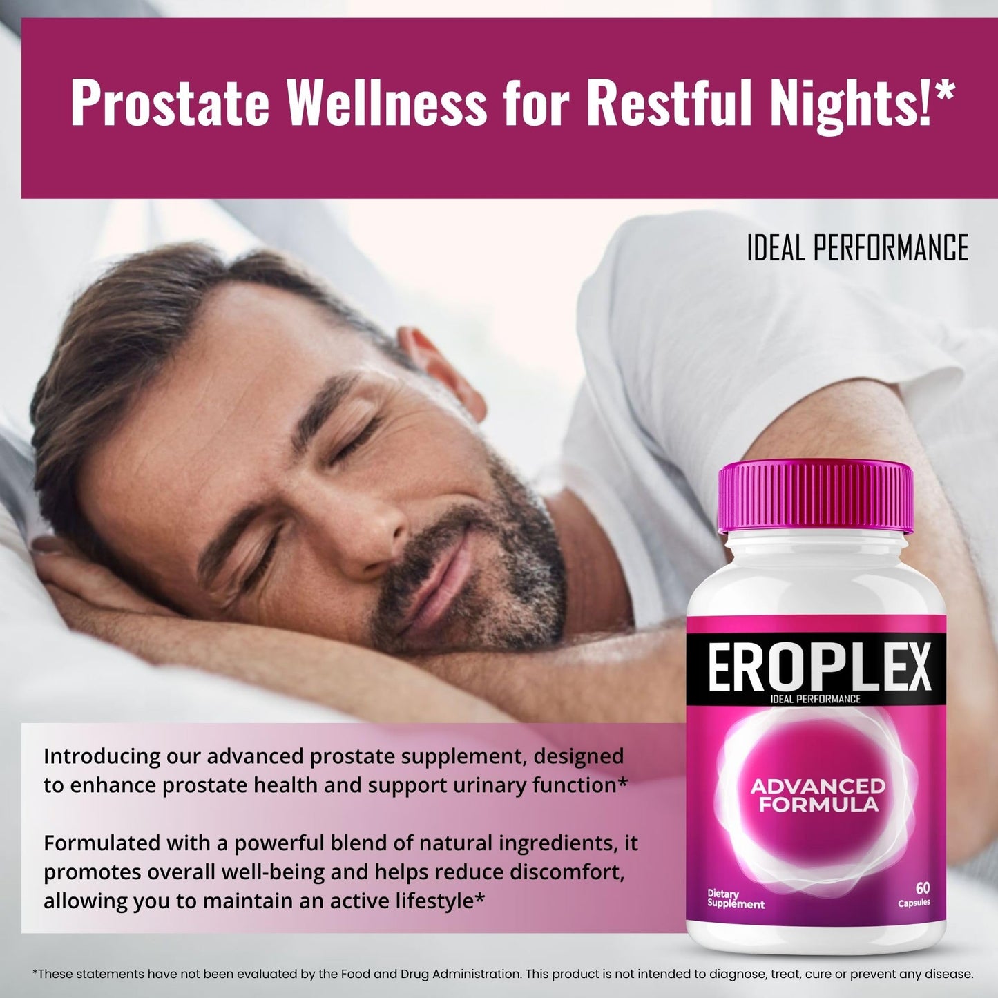 IDEAL PERFORMANCE Eroplex Prostate Health Capsules, 180 Capsules