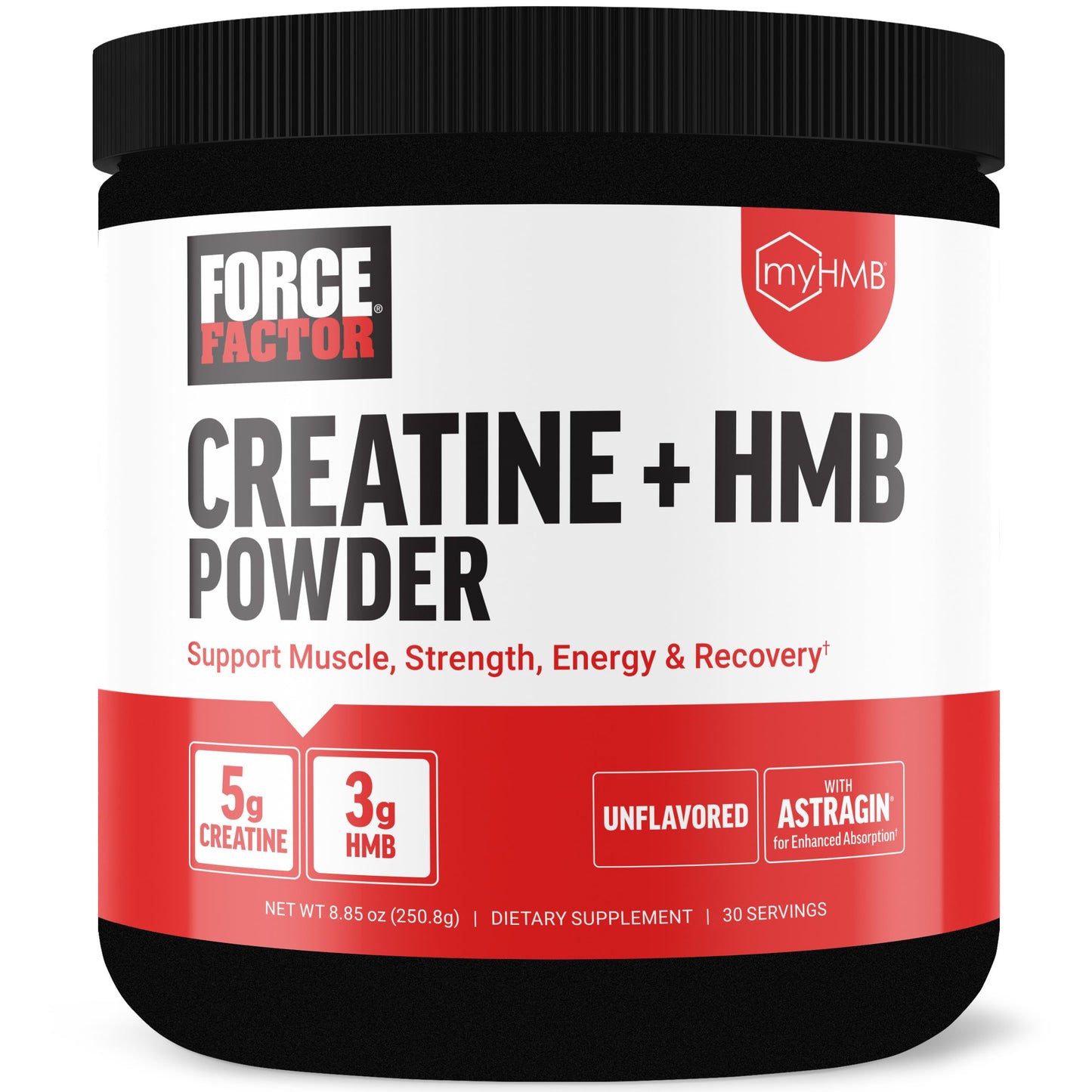 Force Factor Creatine HMB Powder, 8.85 oz