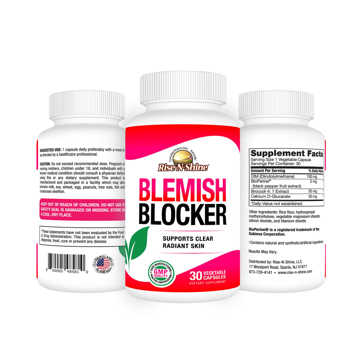 Rise-N-Shine Blemish Blocker Skin Clearing Supplement Capsule 30 Count