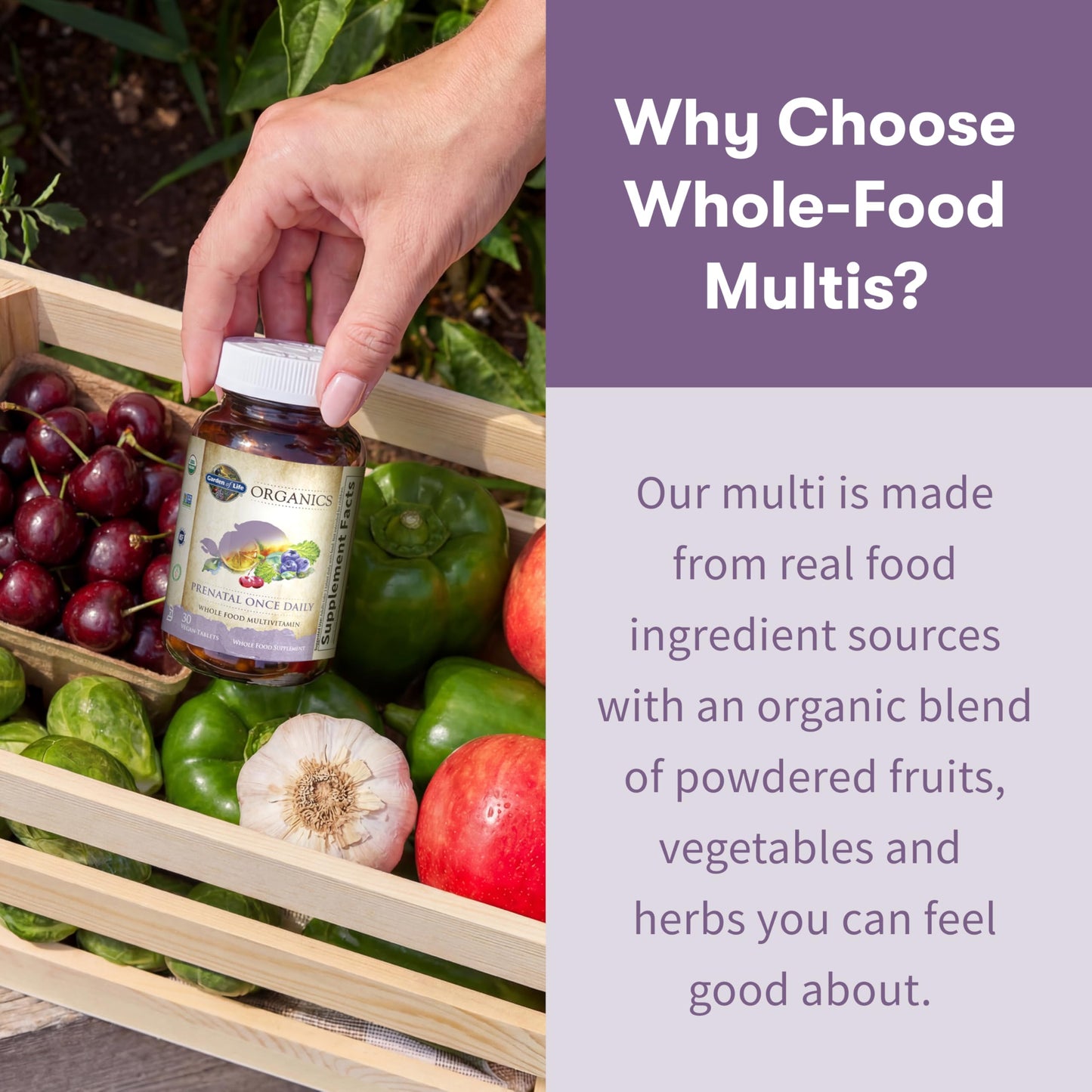 Garden of Life Organics Prenatal Vitamin 30 Tablets