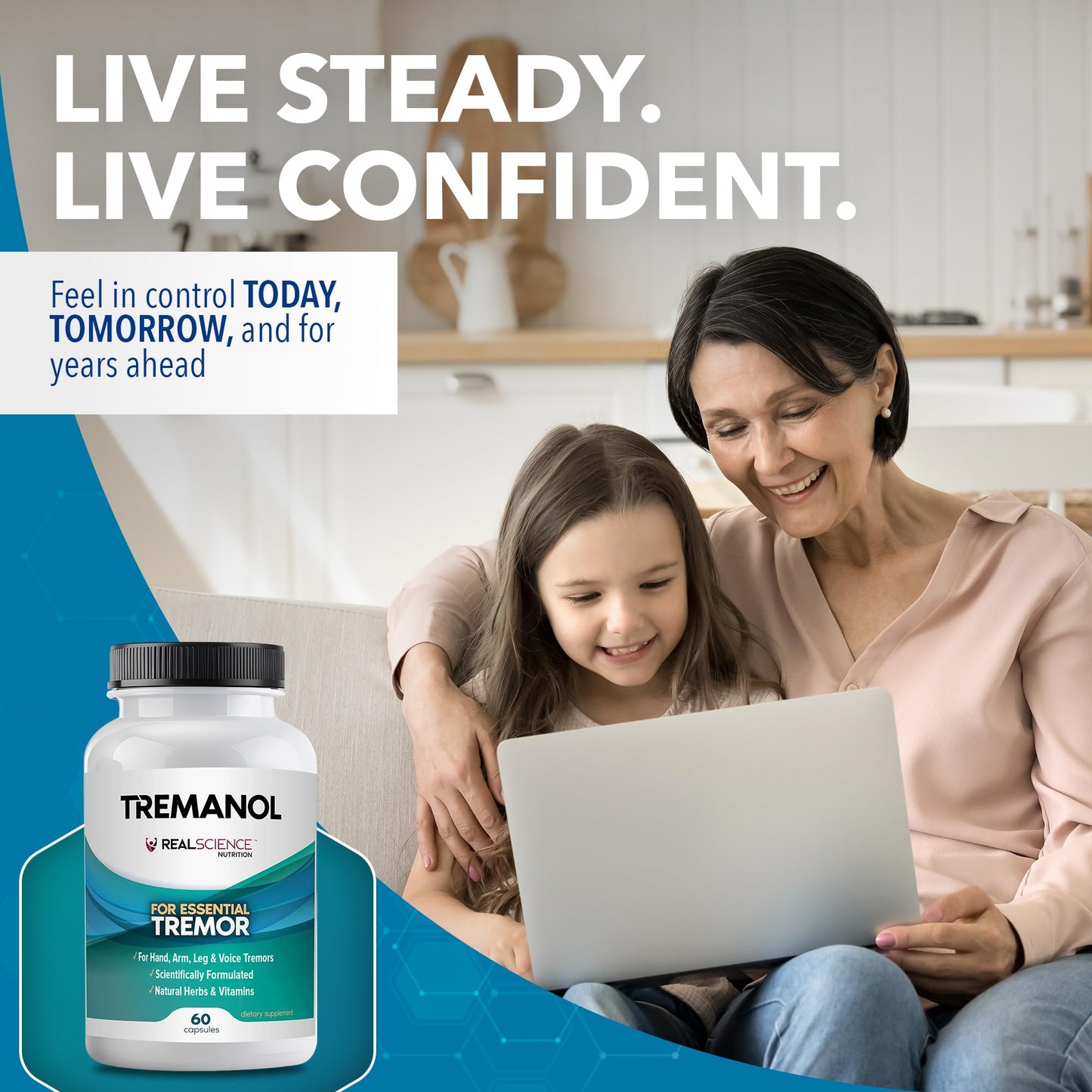 Tremanol Natural Aid Herbal Supplement – Includes Vitamin B2 & B12, Passionflower & Skullcap, Tablets, Pack of 12