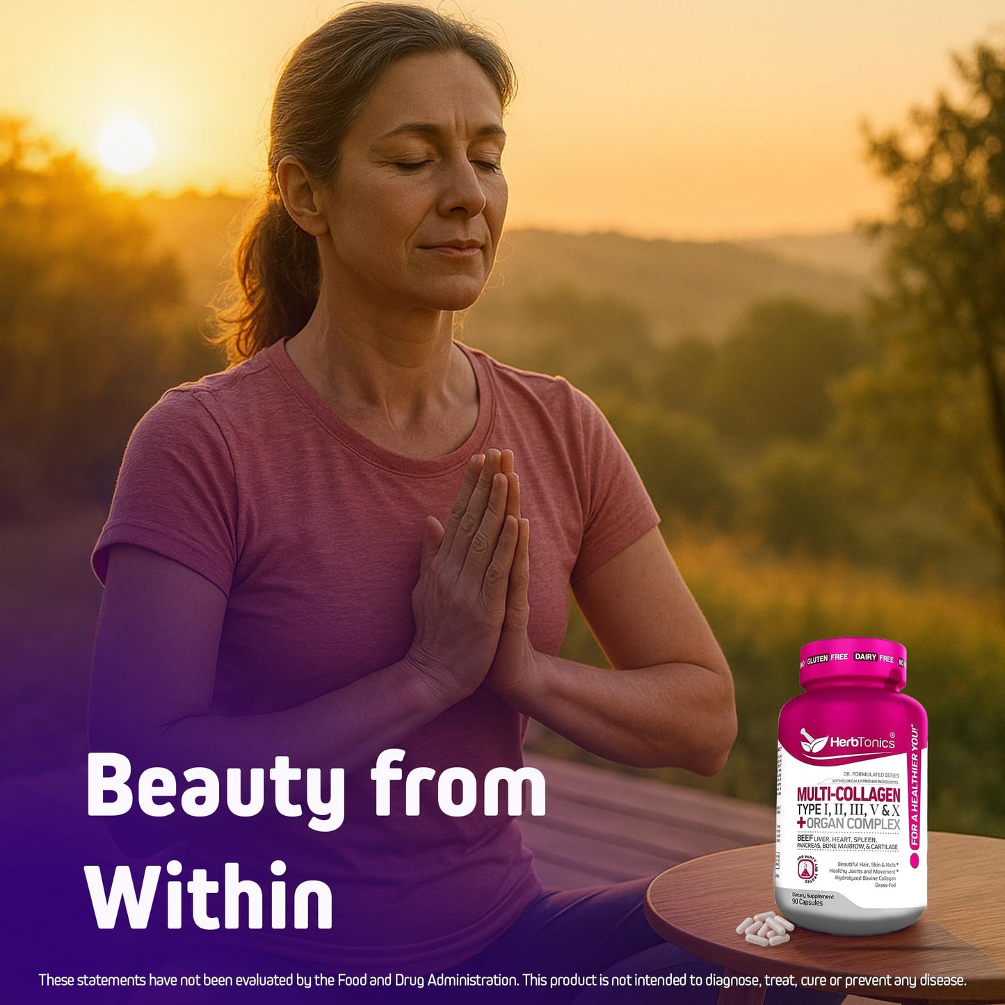 Herbtonics Multi Collagen + Organ Complex Capsules 90 Capsules