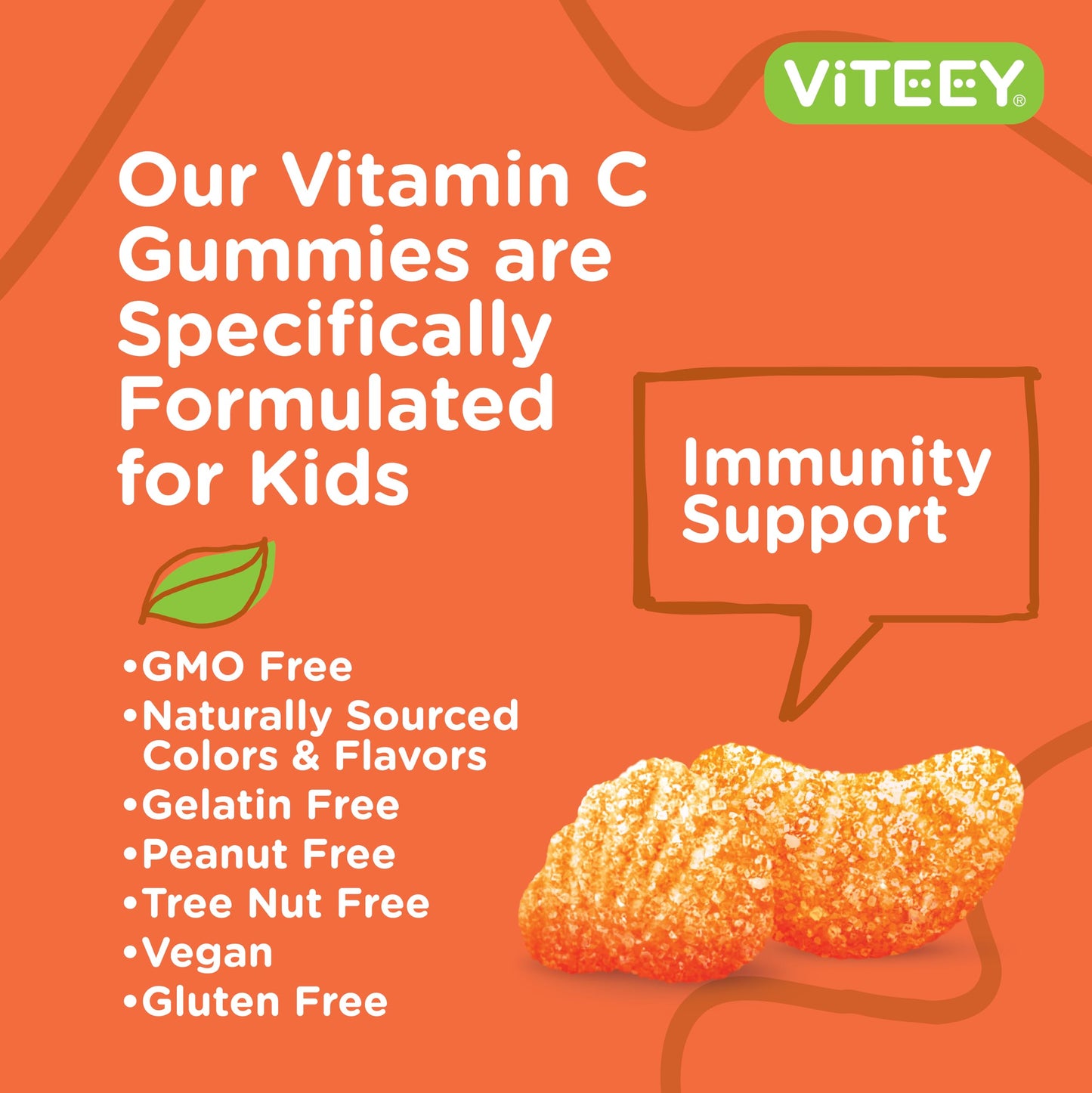 Viteey Kids Vitamin C Gummies 120 Count