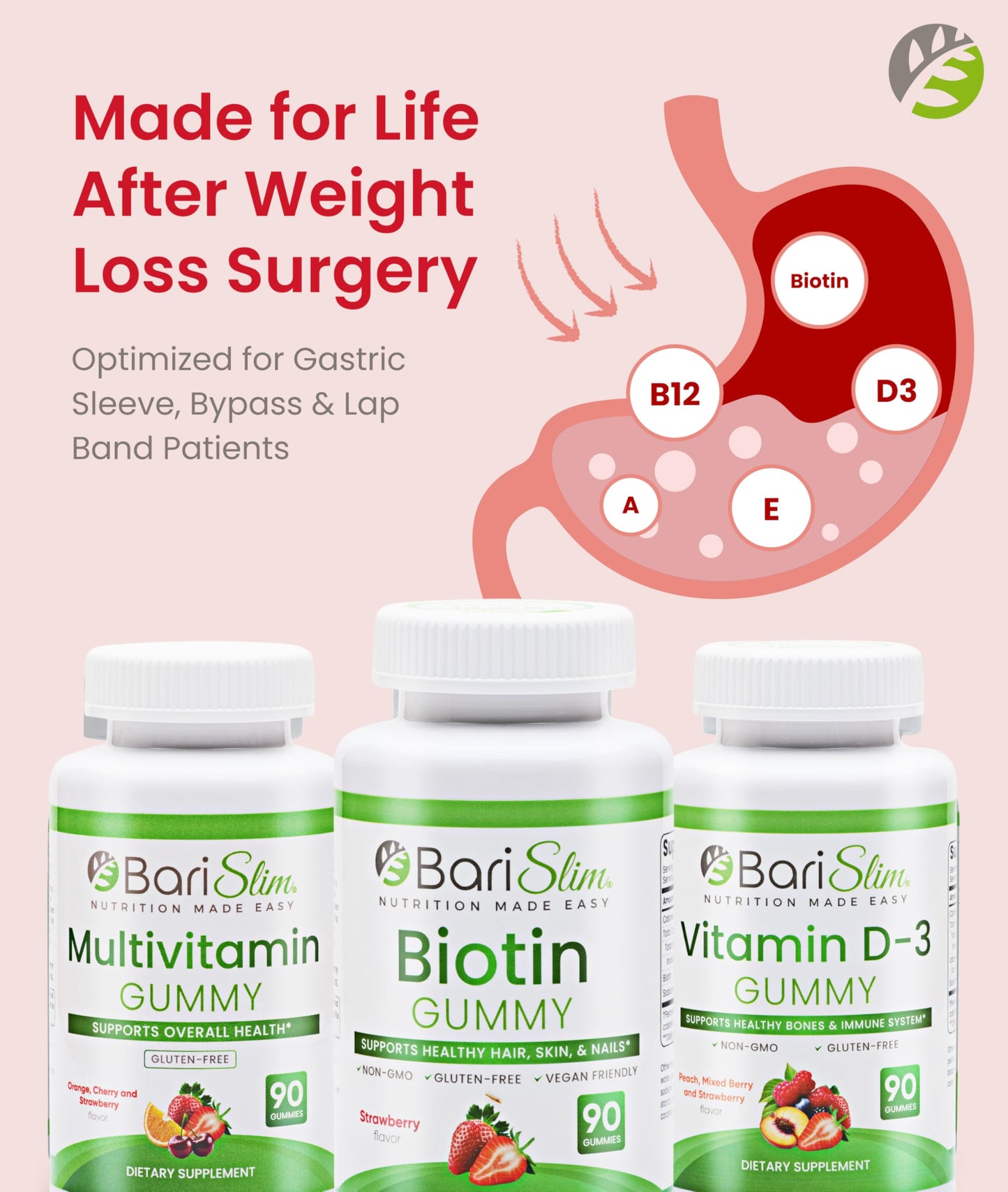 BariSlim Bariatric Multivitamin Gummies, 270 Count