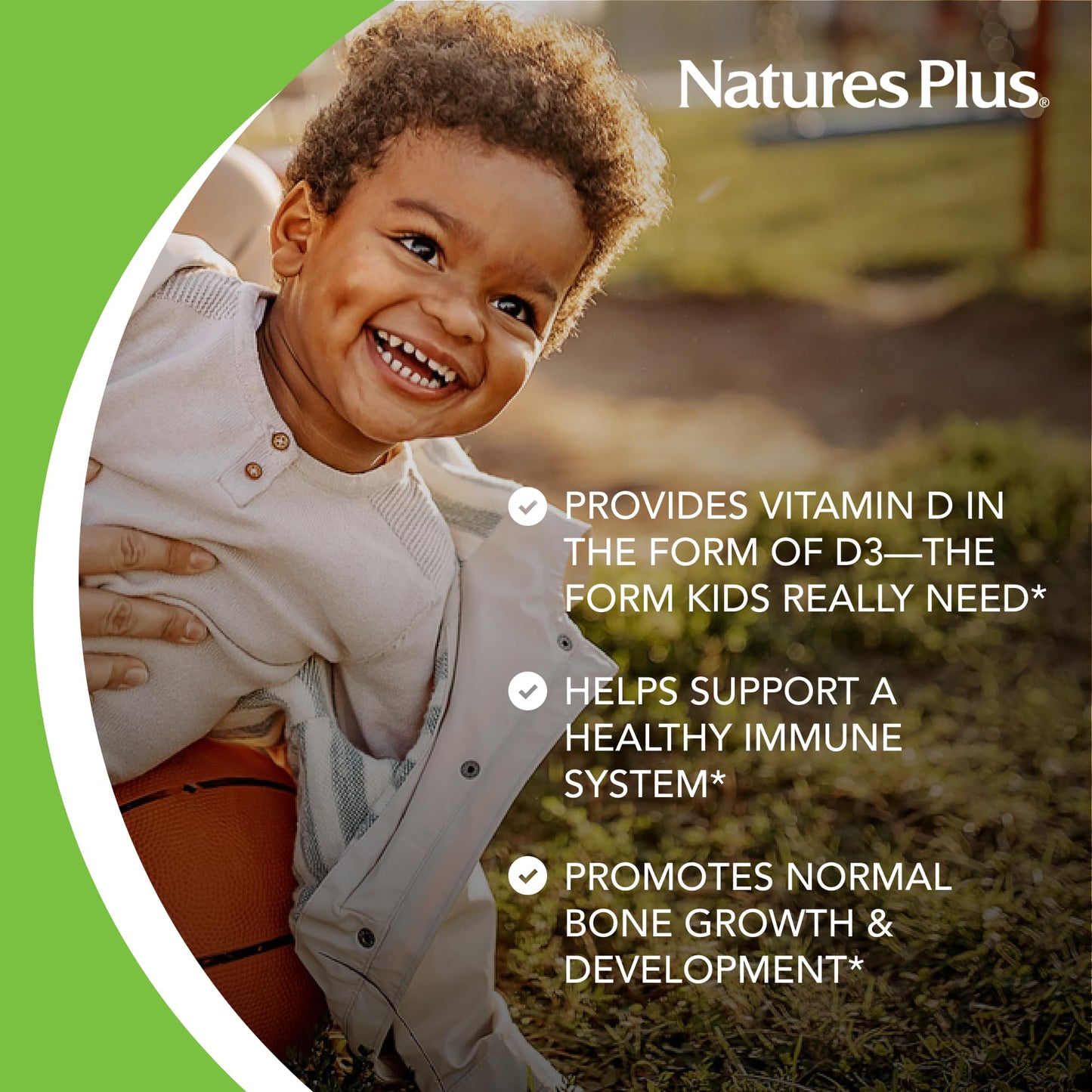 NaturesPlus Animal Parade Vitamin D3 Children’s Tablets 180 Count