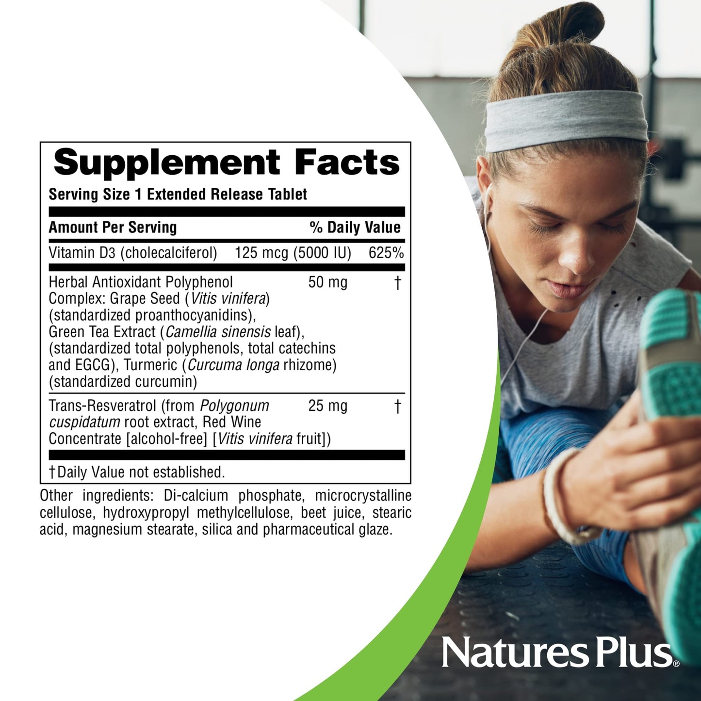 NaturesPlus Vitamin D3 Extended Release Tablet 1 Count