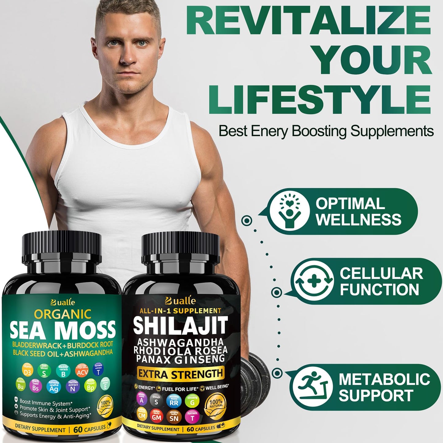 Bualle Shilajit Capsules 120 Capsules