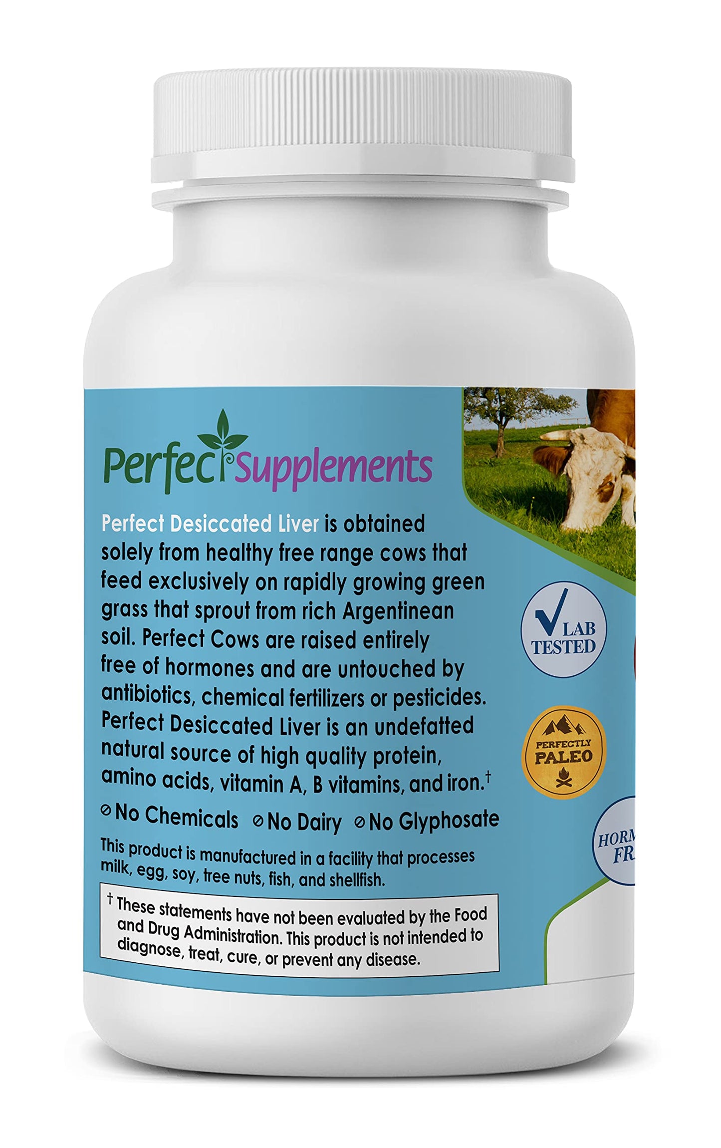 Perfect Supplements Desiccated Beef Liver Capsules (240 Count)