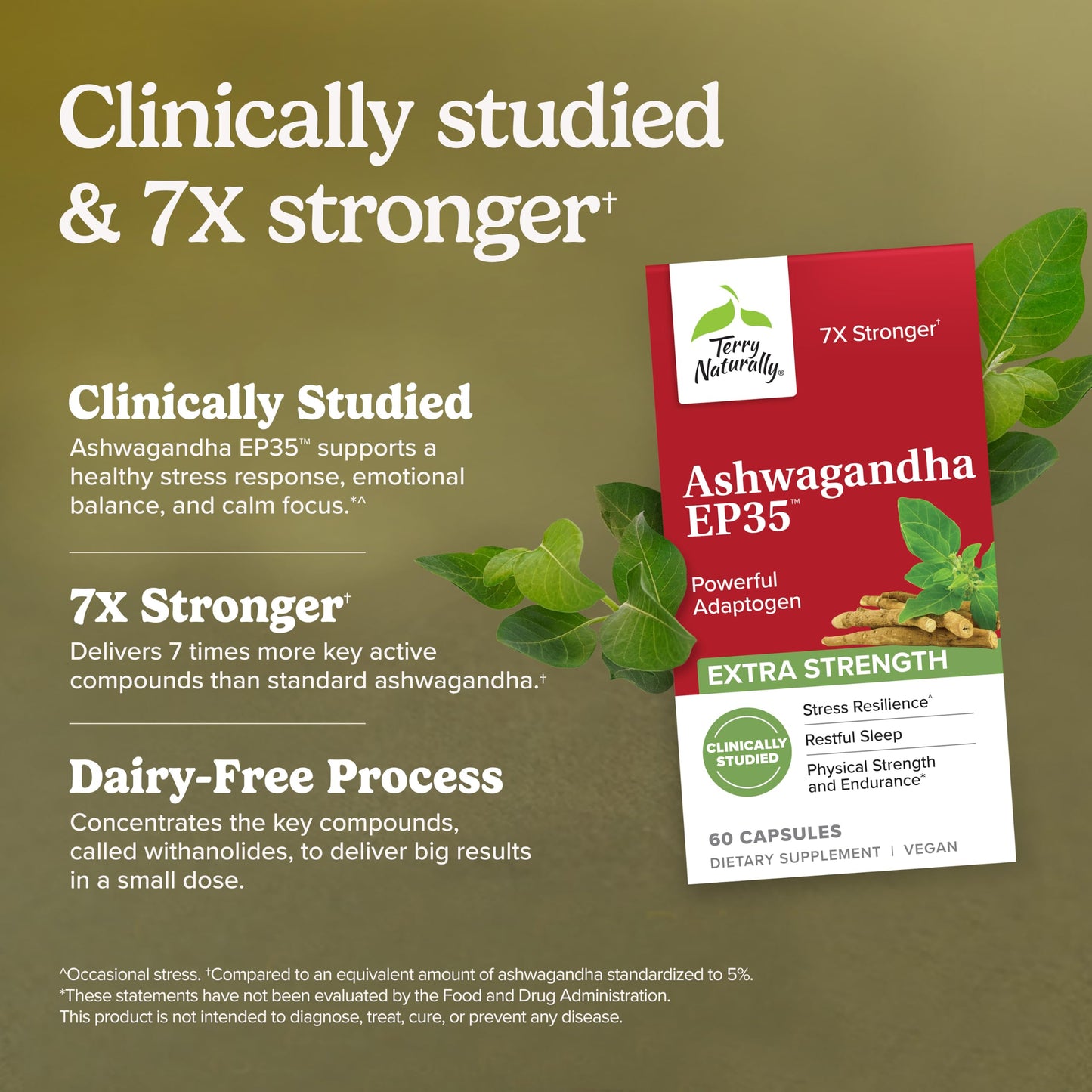 Terry Naturally Ashwagandha EP35 Extra Strength 120 Capsules