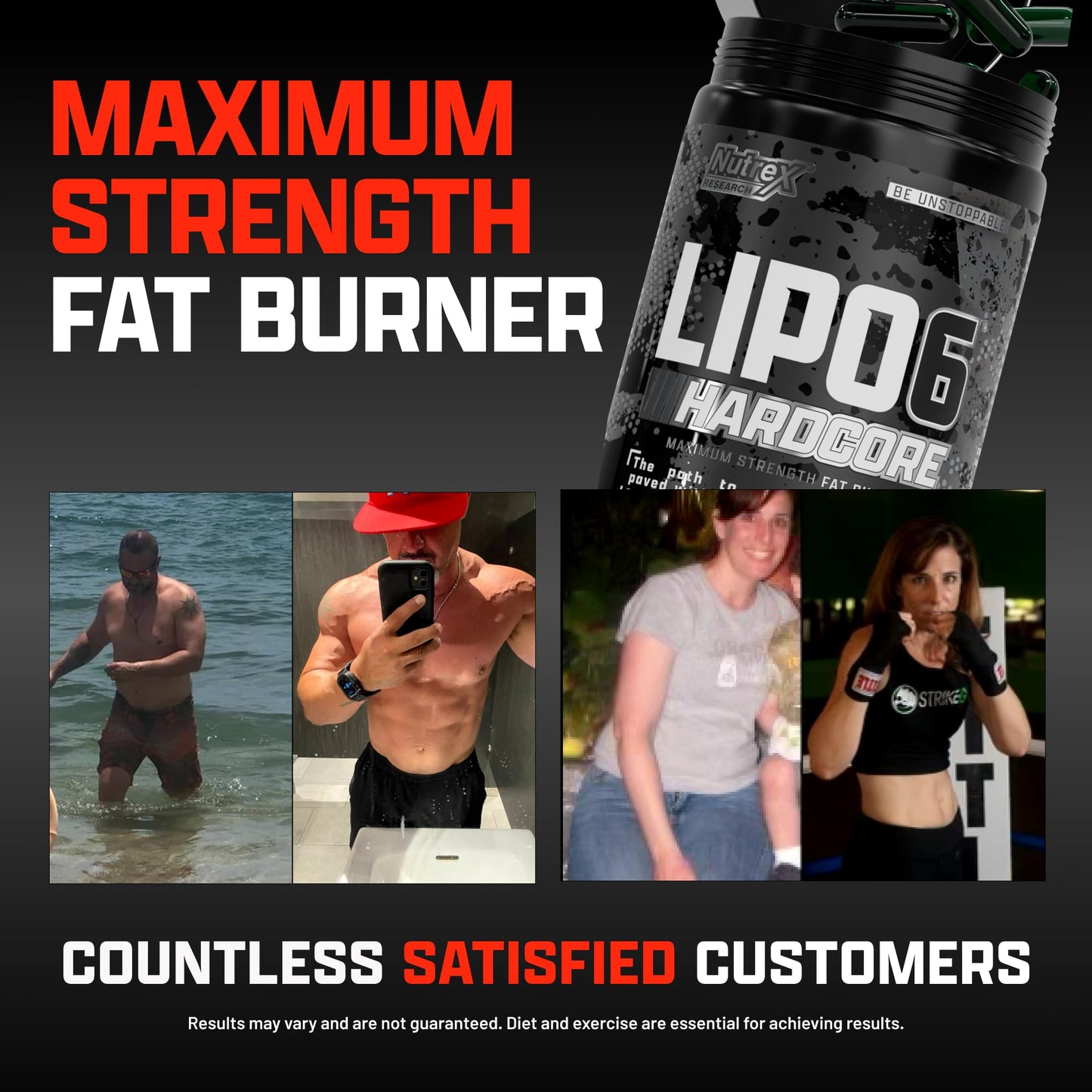 Nutrex Research Lipo-6 Hardcore Energy Dietary Capsules 60 Count
