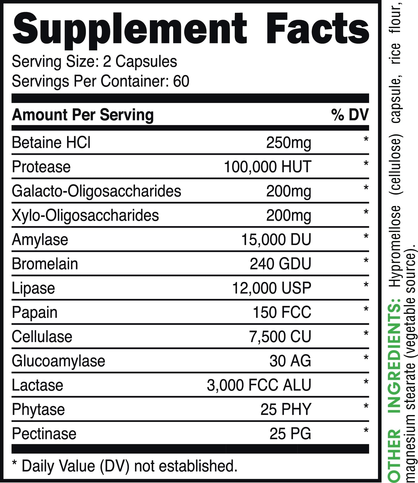 Bucked Up Digestive Enzymes Essentials 120 Capsules