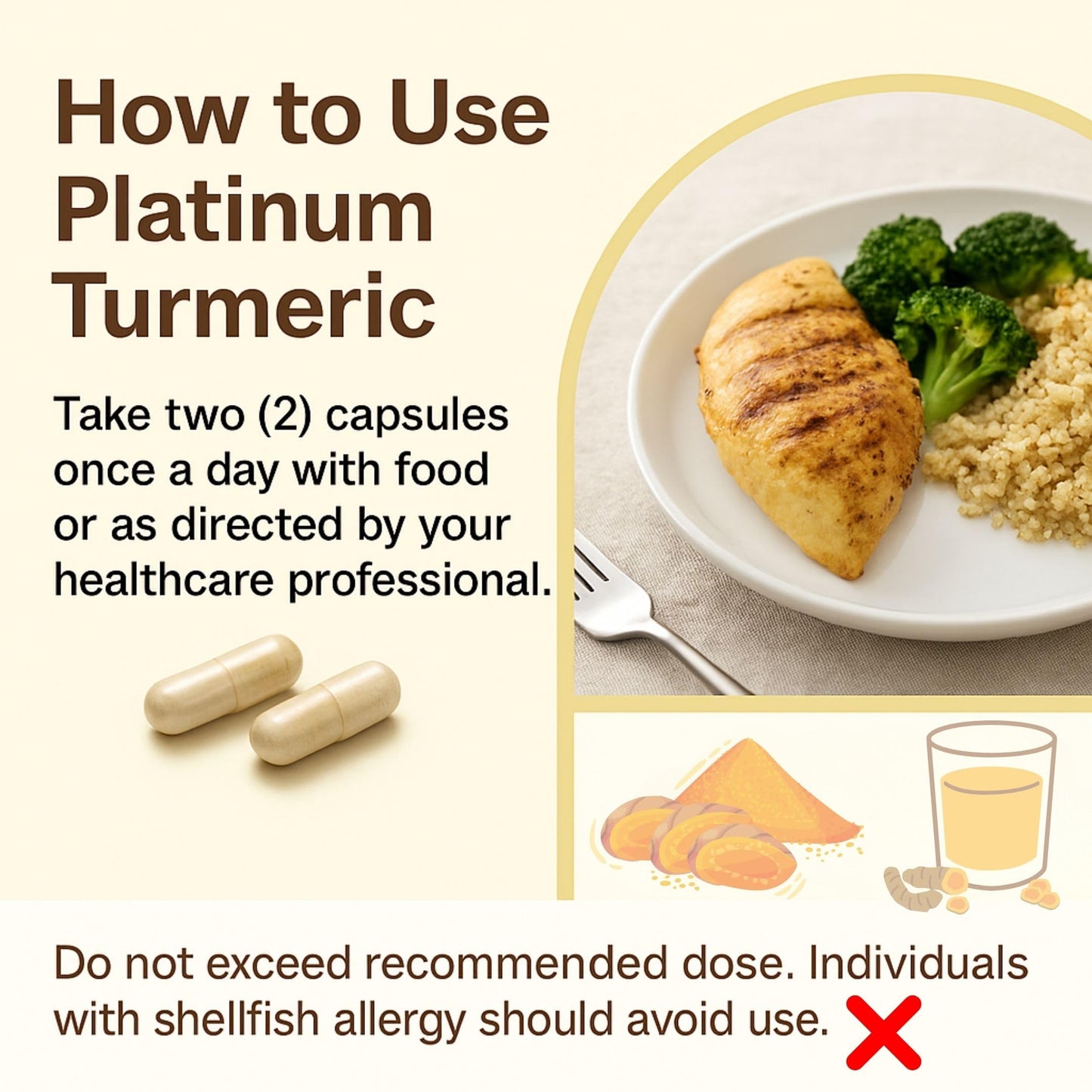 Sun Vitals Platinum Turmeric Complex – 95% Curcuminoids with BioPerine®, Glucosamine & Boswellia Capsules, 60 Count