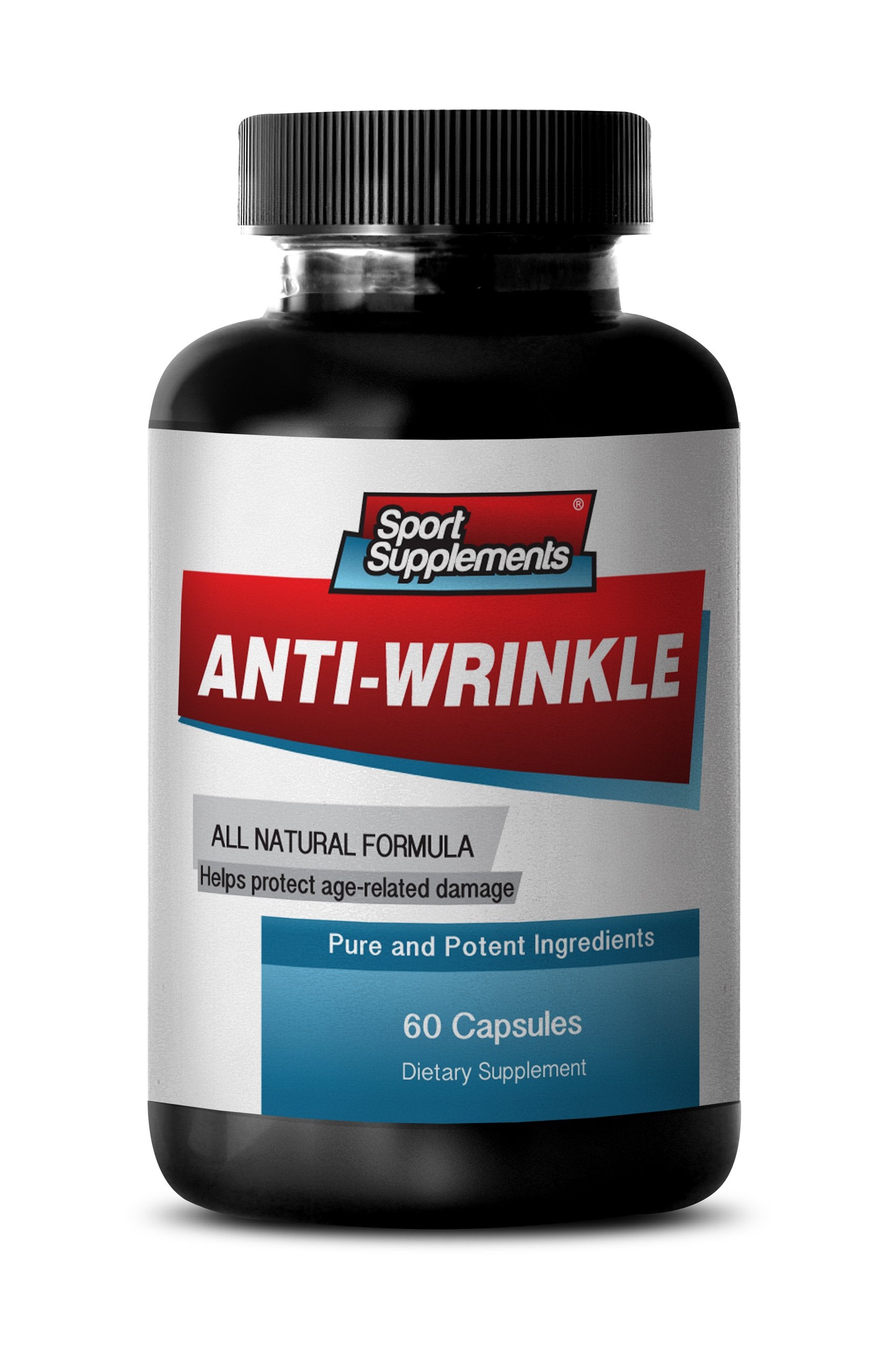 Sport Supplements Niacinamide and Vitamin C Anti-Wrinkle Collagen Capsule, 60 Capsules