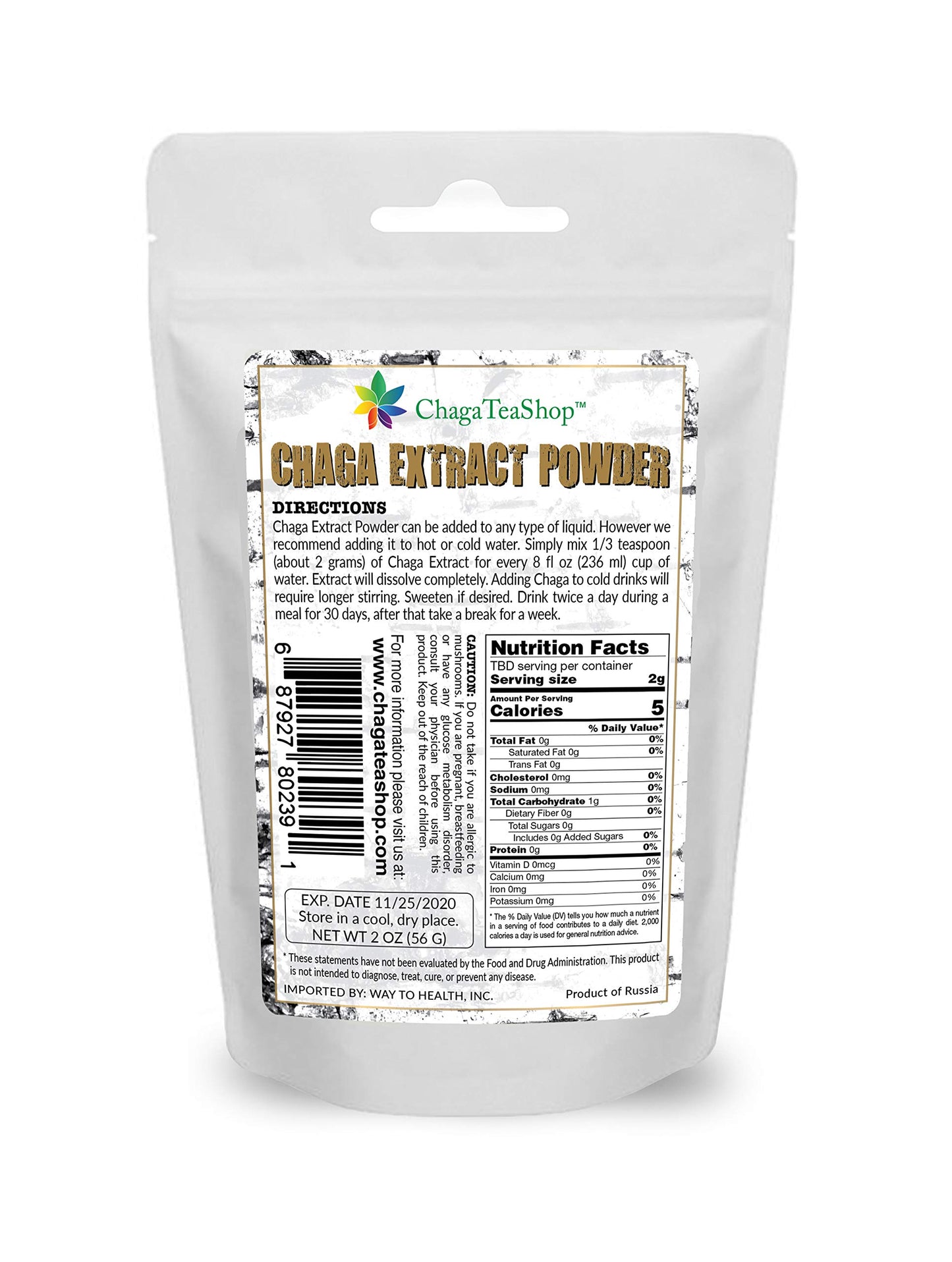 ChagaTeaShop Siberian Chaga Mushroom Extract Powder 1 oz (Pack of 1)