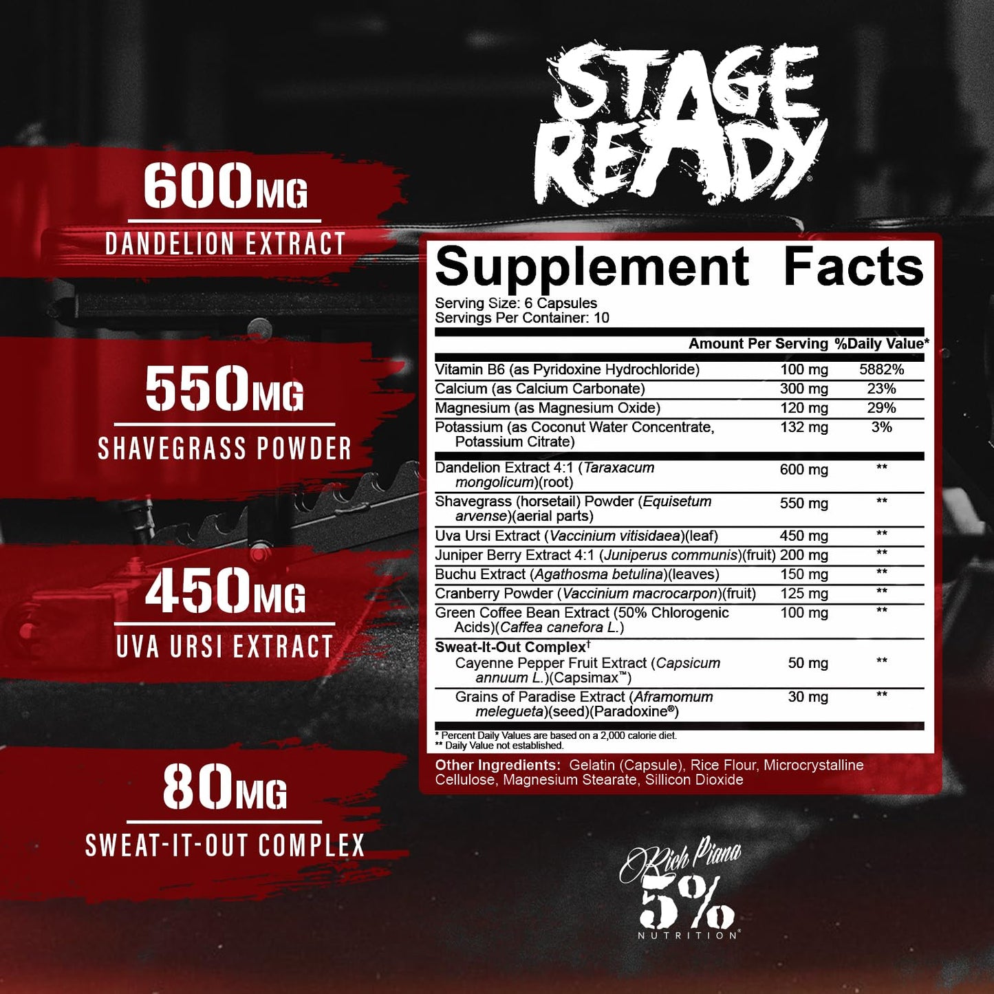5% Nutrition Stage Ready Diuretic Capsule, 60 Capsules
