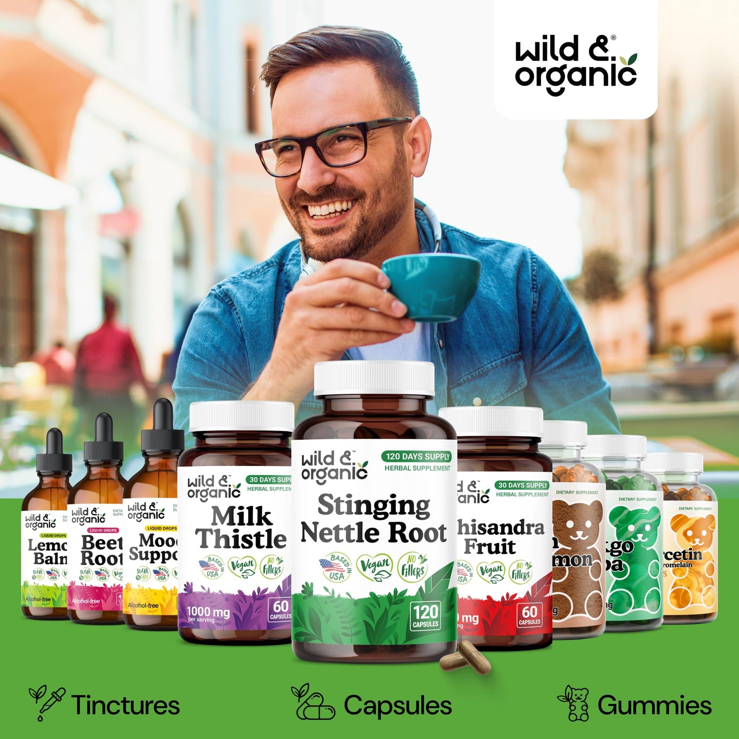 Wild & Organic Stinging Nettle Root Extract Capsule 120 Capsules
